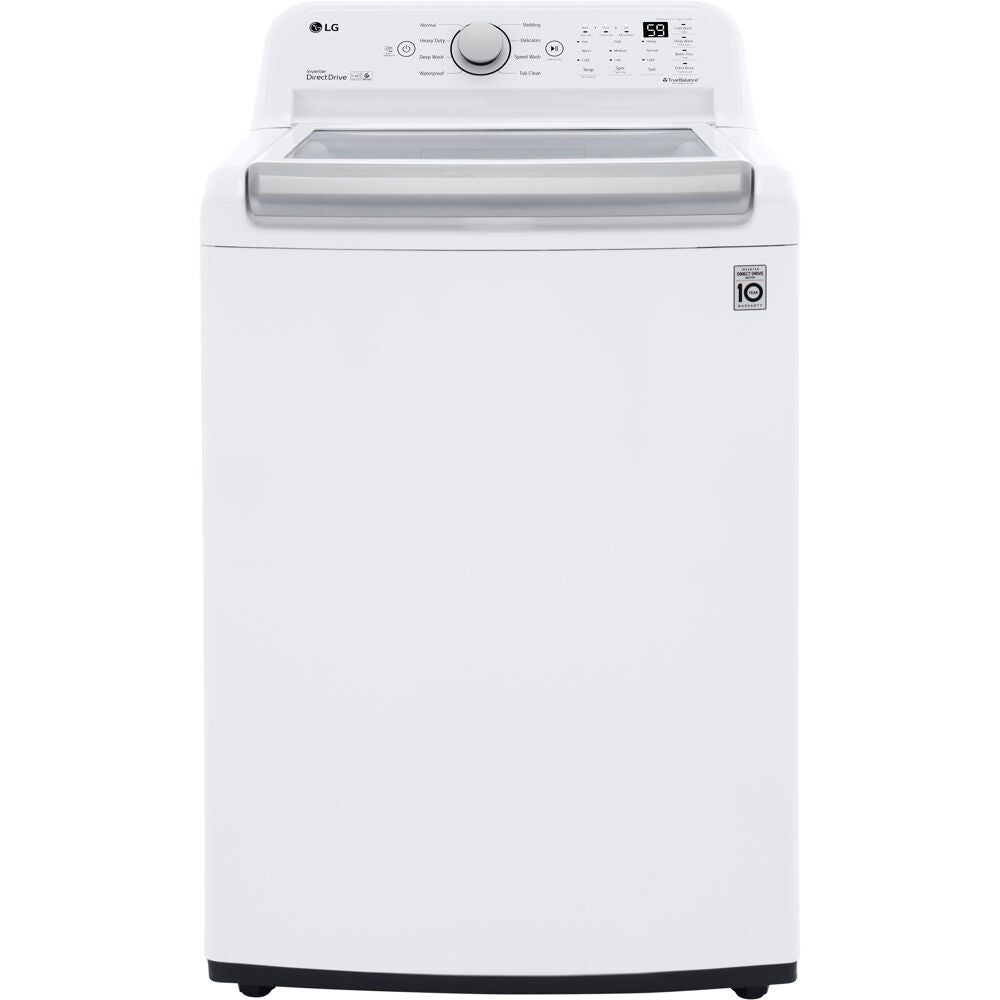 LG - 5.0 cu. ft. Mega Capacity Top Load Washer and LG - 7.3 Cu. Ft. White Ultra Large High Efficiency Gas Dryer LG - 5.0 cu. ft. Mega Capacity Top Load Washer and LG - 7.3 Cu. Ft. White Ultra Large High Efficiency Gas Dryer