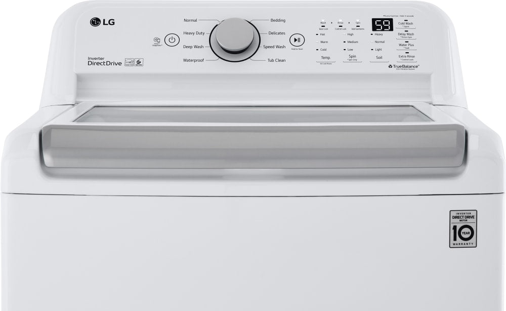 LG - 5.0 cu. ft. Mega Capacity Top Load Washer and LG - 7.3 Cu. Ft. White Ultra Large High Efficiency Gas Dryer LG - 5.0 cu. ft. Mega Capacity Top Load Washer and LG - 7.3 Cu. Ft. White Ultra Large High Efficiency Gas Dryer