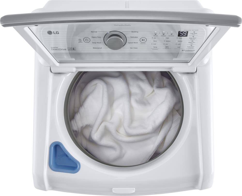 LG - 5.0 cu. ft. Mega Capacity Top Load Washer and LG - 7.3 Cu. Ft. White Ultra Large High Efficiency Gas Dryer LG - 5.0 cu. ft. Mega Capacity Top Load Washer and LG - 7.3 Cu. Ft. White Ultra Large High Efficiency Gas Dryer