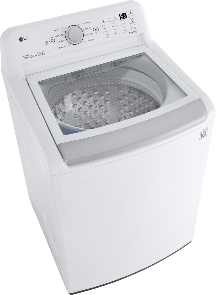 LG - 5.0 cu. ft. Mega Capacity Top Load Washer and LG - 7.3 Cu. Ft. White Ultra Large High Efficiency Gas Dryer LG - 5.0 cu. ft. Mega Capacity Top Load Washer and LG - 7.3 Cu. Ft. White Ultra Large High Efficiency Gas Dryer