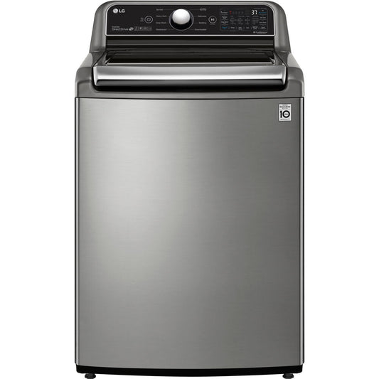 LG - 27 in. 4.8 cu. ft. Mega Capacity Graphite Steel Top Load Washer, Agitator and LG - 7.3 Cu.Ft. Ultra Large High Efficiency Gas Dryer LG EasyLoad Door, Graphite Steel