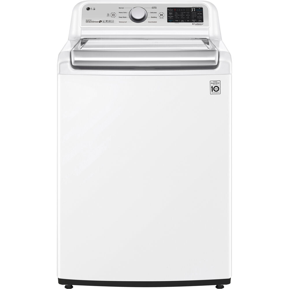 LG - 27 in. 4.8 cu. ft. Mega Capacity White Top Load Washer