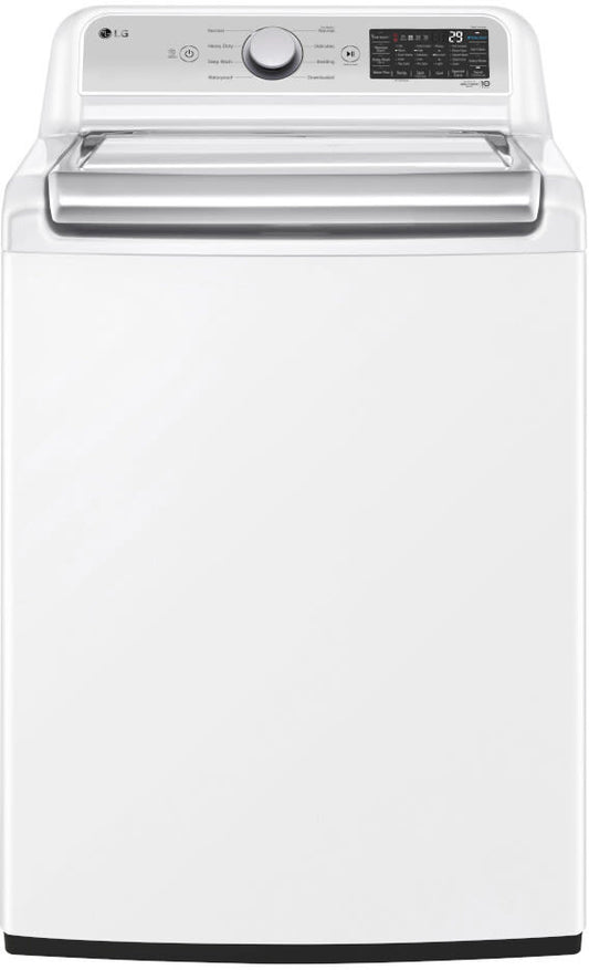 LG - 5.5 cu.ft. Mega Capacity Smart wi-fi Enabled Top Load Washer with TurboWash3D™ Technology | WT7400CW