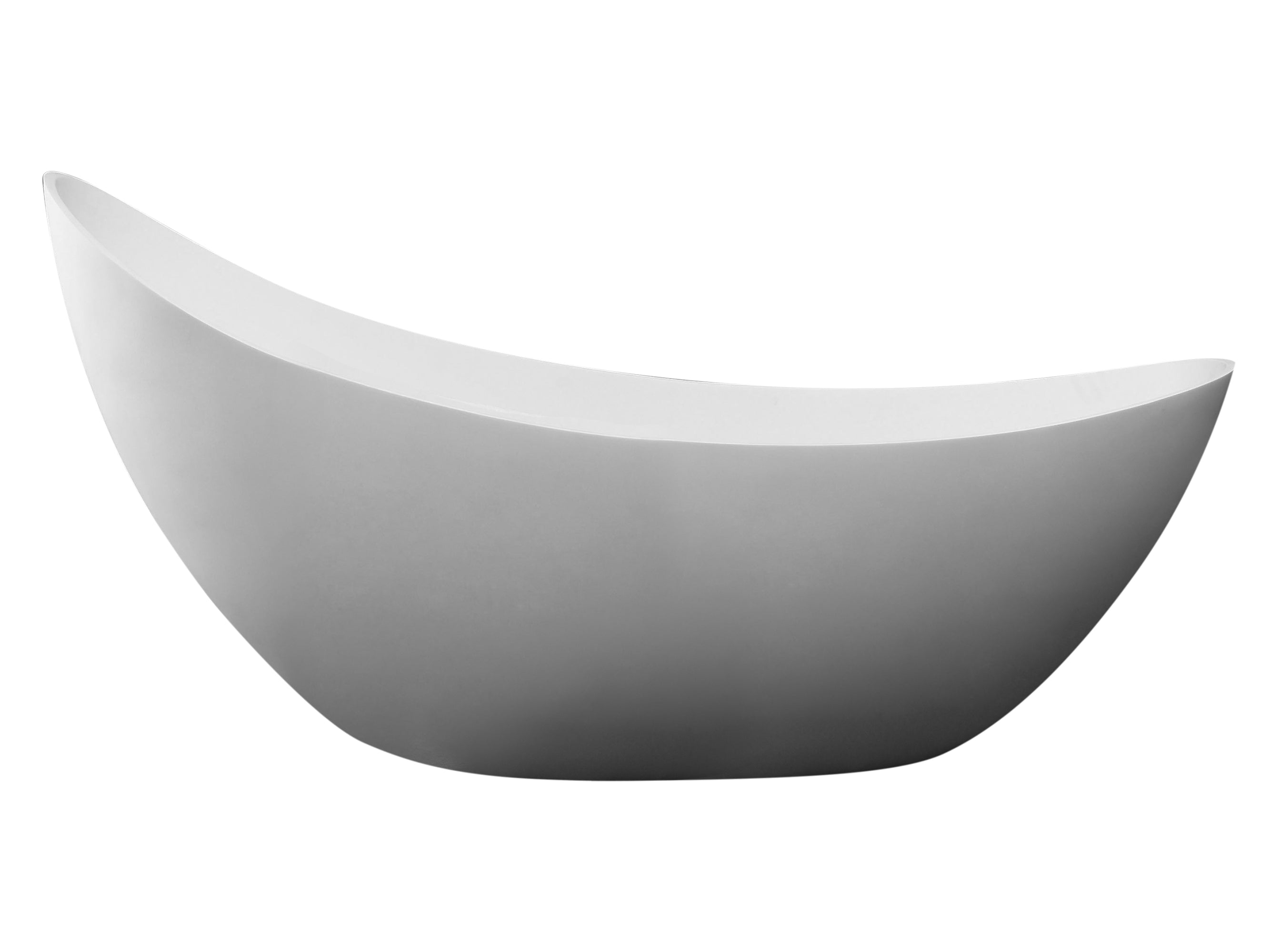 ALFI Brand - 73" White Solid Surface Smooth Resin Soaking Slipper Bathtub | AB9951 ALFI Brand - 73" White Solid Surface Smooth Resin Soaking Slipper Bathtub | AB9951