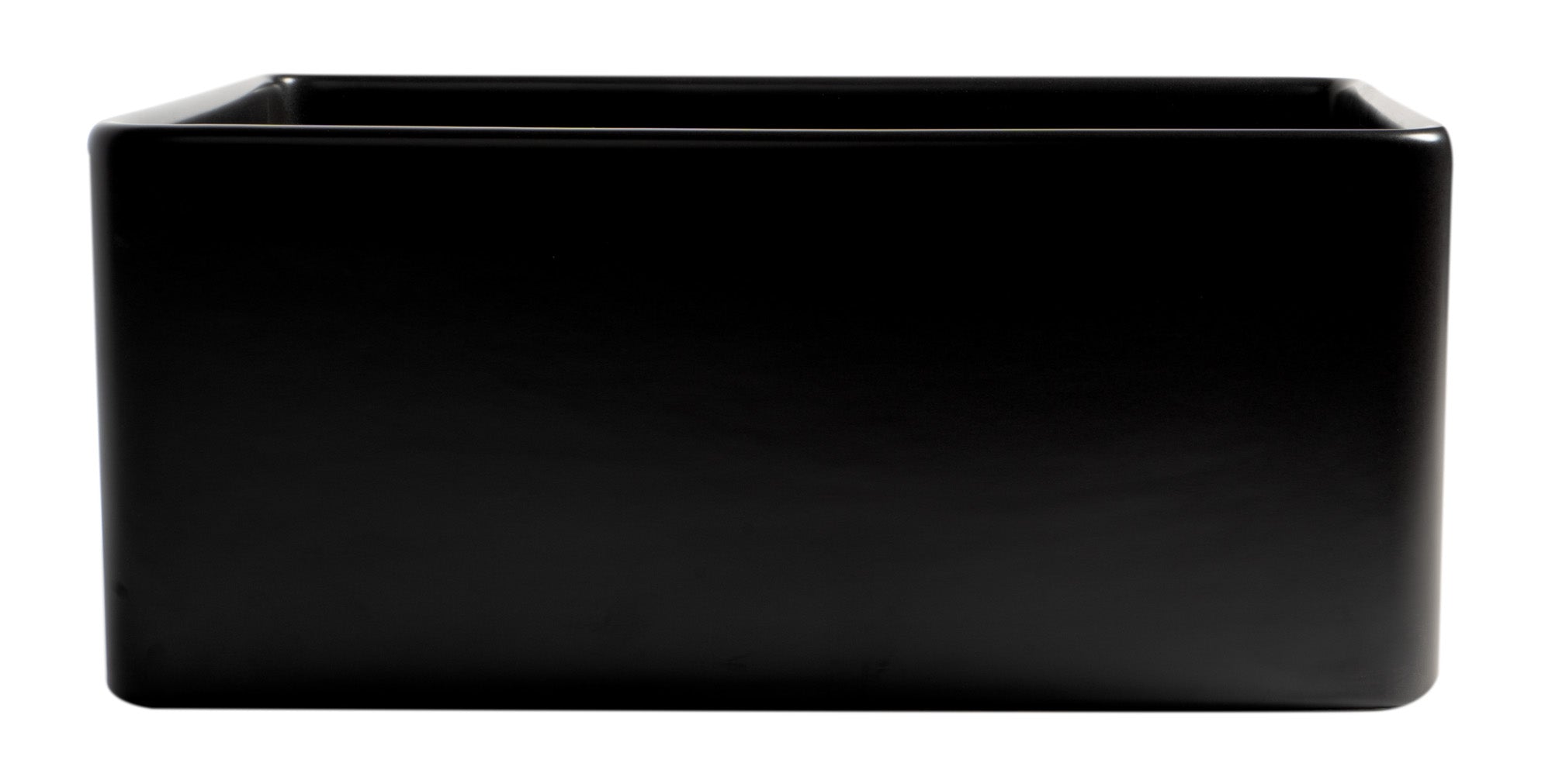 ALFI Brand - Black Matte Smooth Apron 24" x 18" Single Bowl Fireclay Farm Sink | ABF2418-BM ALFI Brand - Black Matte Smooth Apron 24" x 18" Single Bowl Fireclay Farm Sink | ABF2418-BM