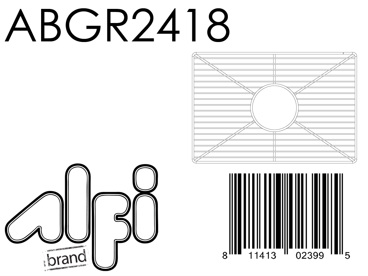 ALFI Brand - Stainless steel kitchen sink grid for AB2418SB, AB2418ARCH, AB2418UM | ABGR2418 ALFI Brand - Stainless steel kitchen sink grid for AB2418SB, AB2418ARCH, AB2418UM | ABGR2418