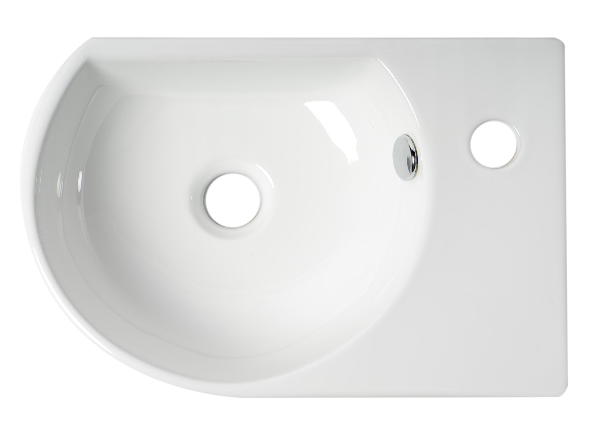 ALFI Brand - White 16" Small Wall Mounted Ceramic Sink with Faucet Hole | ABC119 ALFI Brand - White 16" Small Wall Mounted Ceramic Sink with Faucet Hole | ABC119