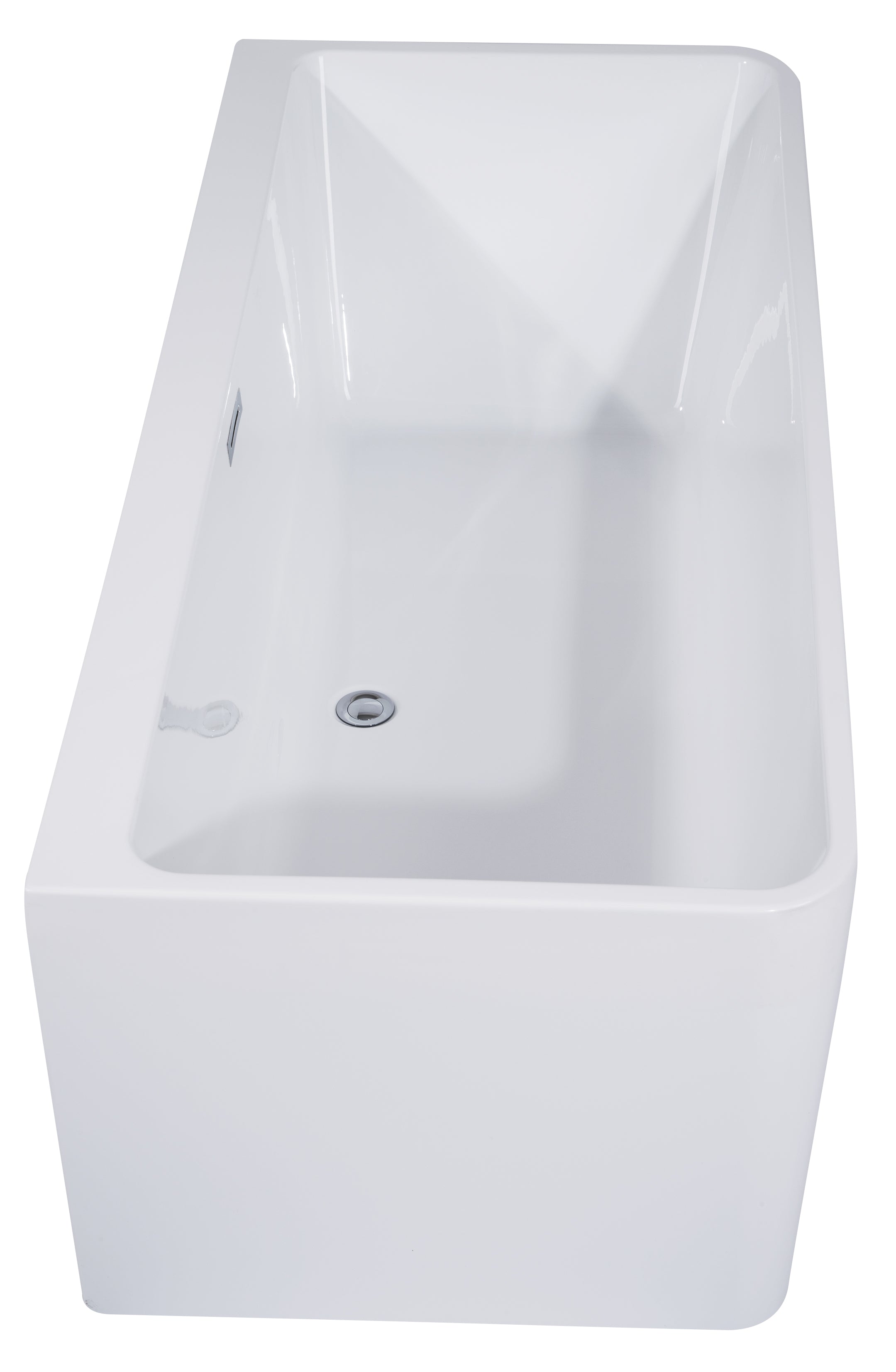 ALFI Brand - 67 inch White Rectangular Acrylic Free Standing Soaking Bathtub | AB8859 ALFI Brand - 67 inch White Rectangular Acrylic Free Standing Soaking Bathtub | AB8859