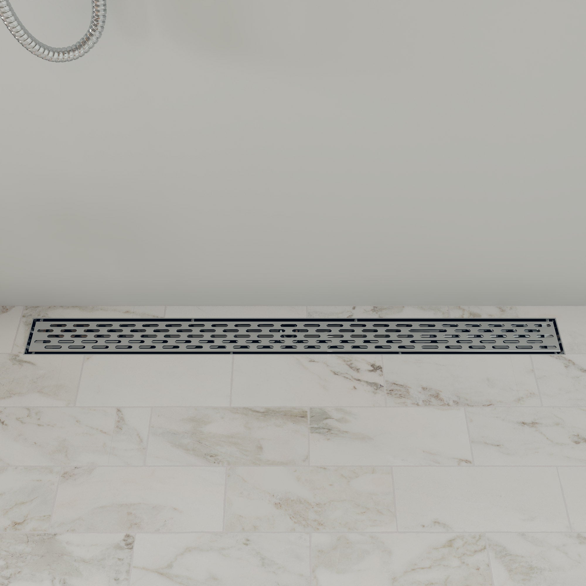 ALFI Brand - 36" Modern Stainless Steel Linear Shower Drain with Groove Holes | ABLD36C-BSS ALFI Brand - 36" Modern Stainless Steel Linear Shower Drain with Groove Holes | ABLD36C-BSS