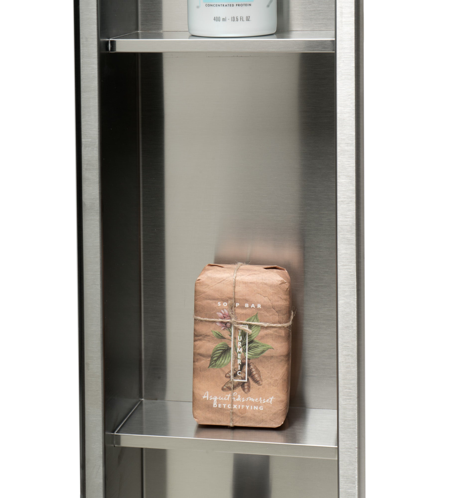 ALFI Brand - 8 x 36 Brushed Stainless Steel Vertical Triple Shelf Bath Shower Niche | ABN0836-BSS ALFI Brand - 8 x 36 Brushed Stainless Steel Vertical Triple Shelf Bath Shower Niche | ABN0836-BSS