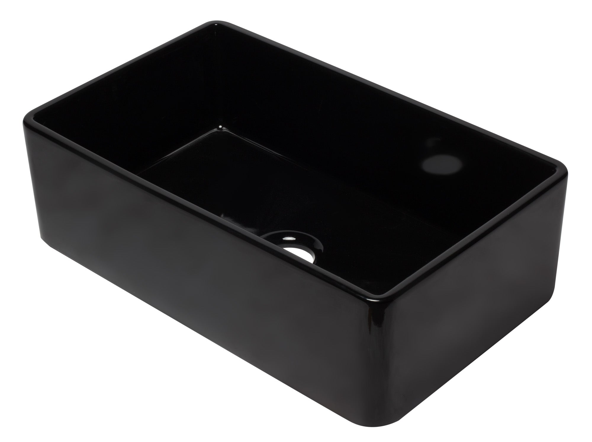 ALFI Brand - 33 inch Black Reversible Single Fireclay Farmhouse Kitchen Sink | AB3320SB-BG ALFI Brand - 33 inch Black Reversible Single Fireclay Farmhouse Kitchen Sink | AB3320SB-BG