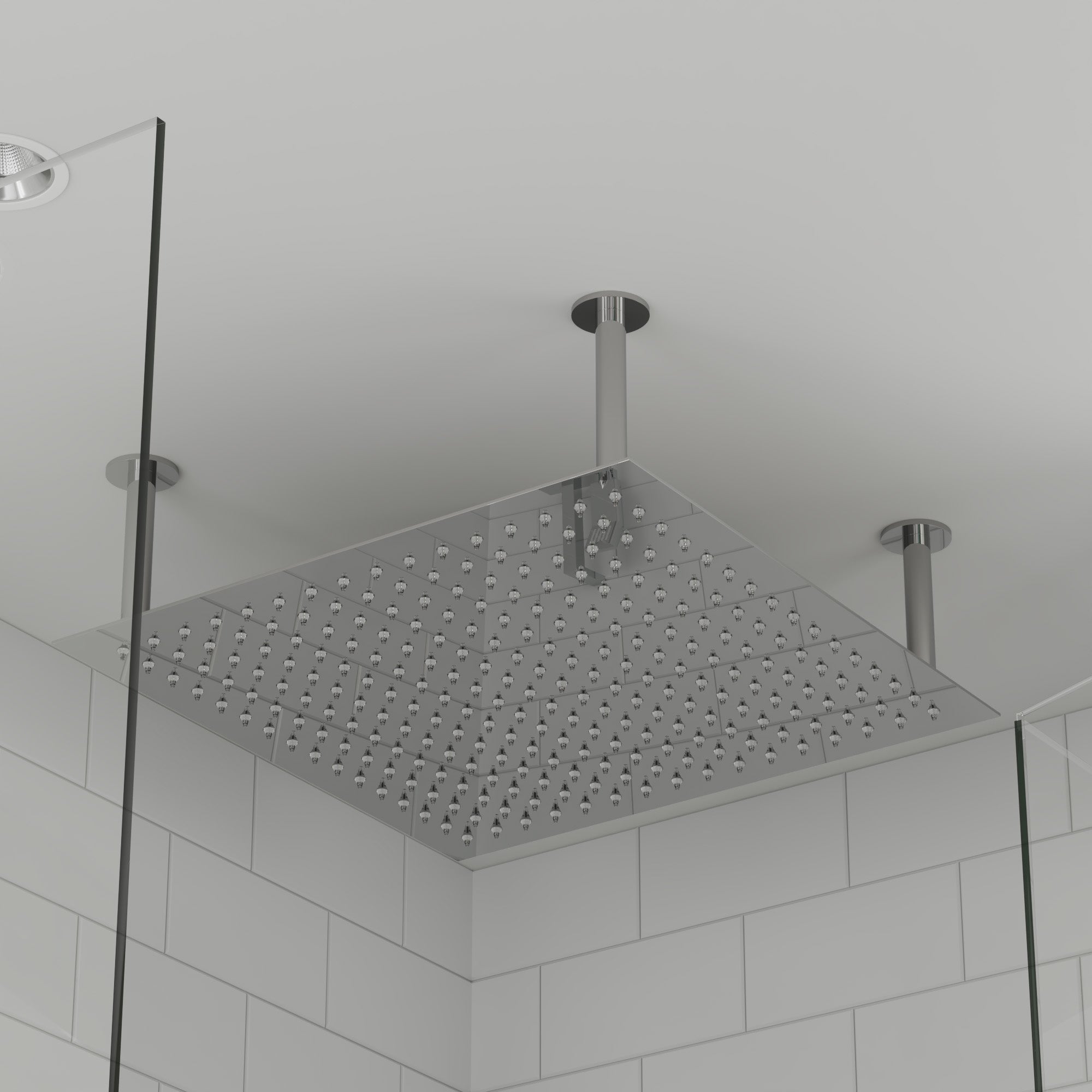 ALFI Brand - 24" Square Polished Solid Stainless Steel Ultra Thin Rain Shower Head | RAIN24S-PSS ALFI Brand - 24" Square Polished Solid Stainless Steel Ultra Thin Rain Shower Head | RAIN24S-PSS