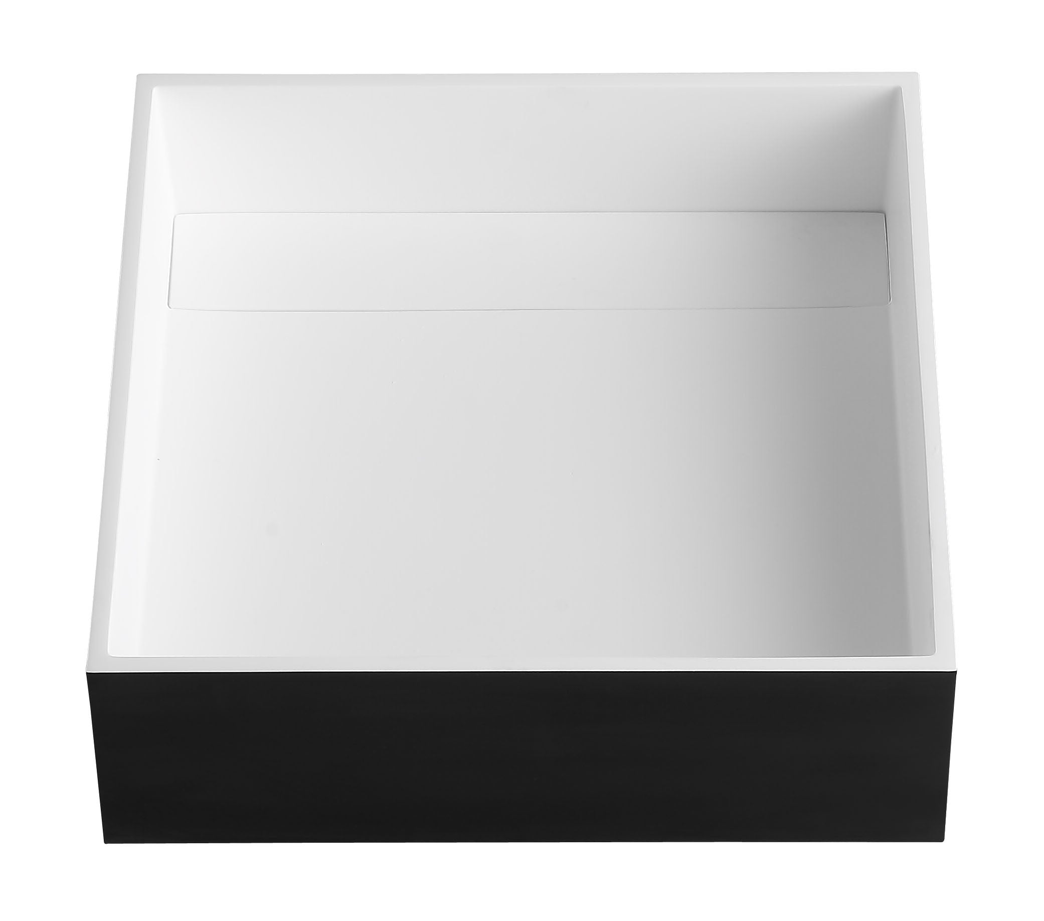 ALFI Brand - Black Matte 14" Square Solid Surface Resin Sink | ABRS14SBM ALFI Brand - Black Matte 14" Square Solid Surface Resin Sink | ABRS14SBM
