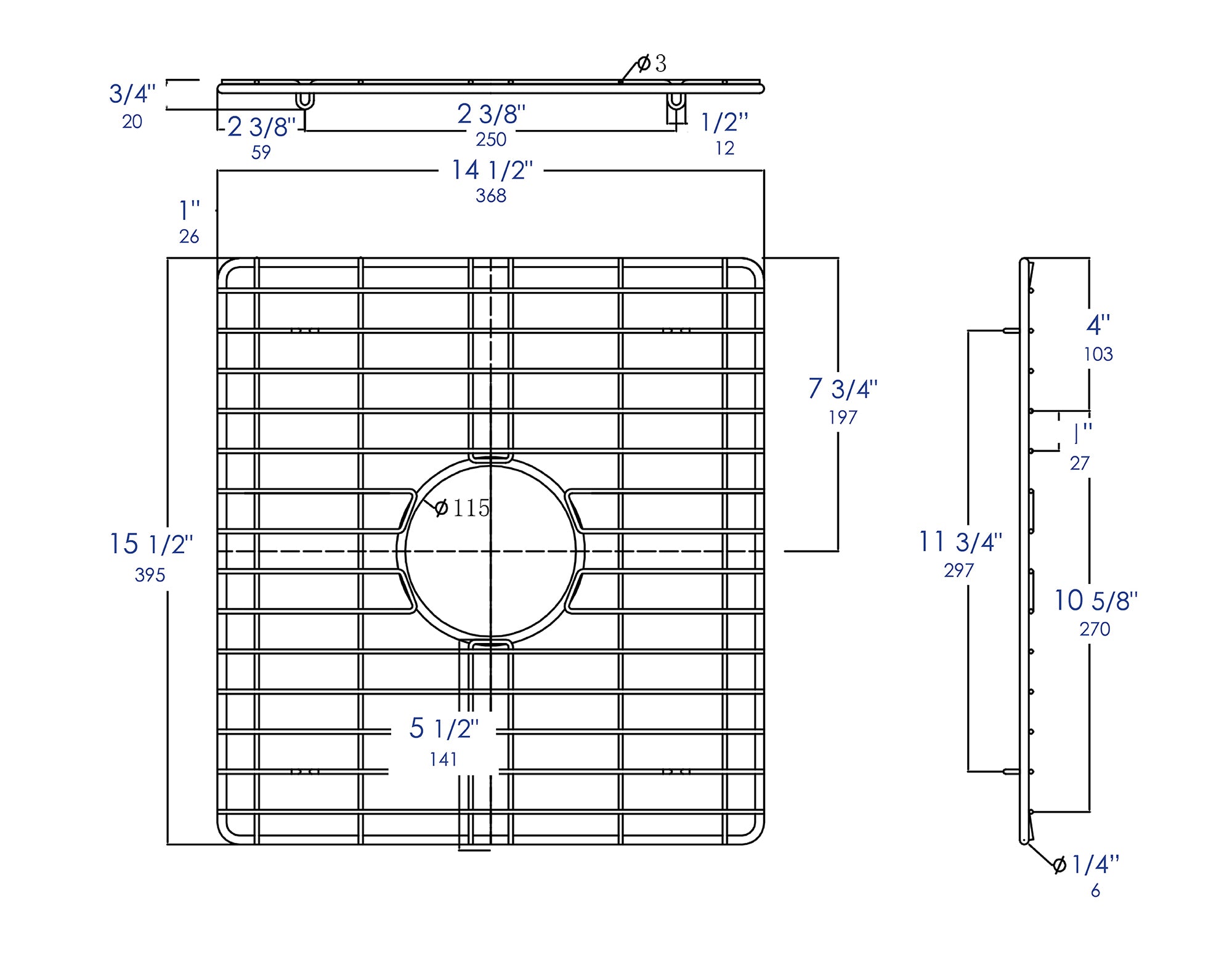 ALFI Brand - Pair of Stainless Steel Grids for ABF3318D | ABGR33D ALFI Brand - Pair of Stainless Steel Grids for ABF3318D | ABGR33D