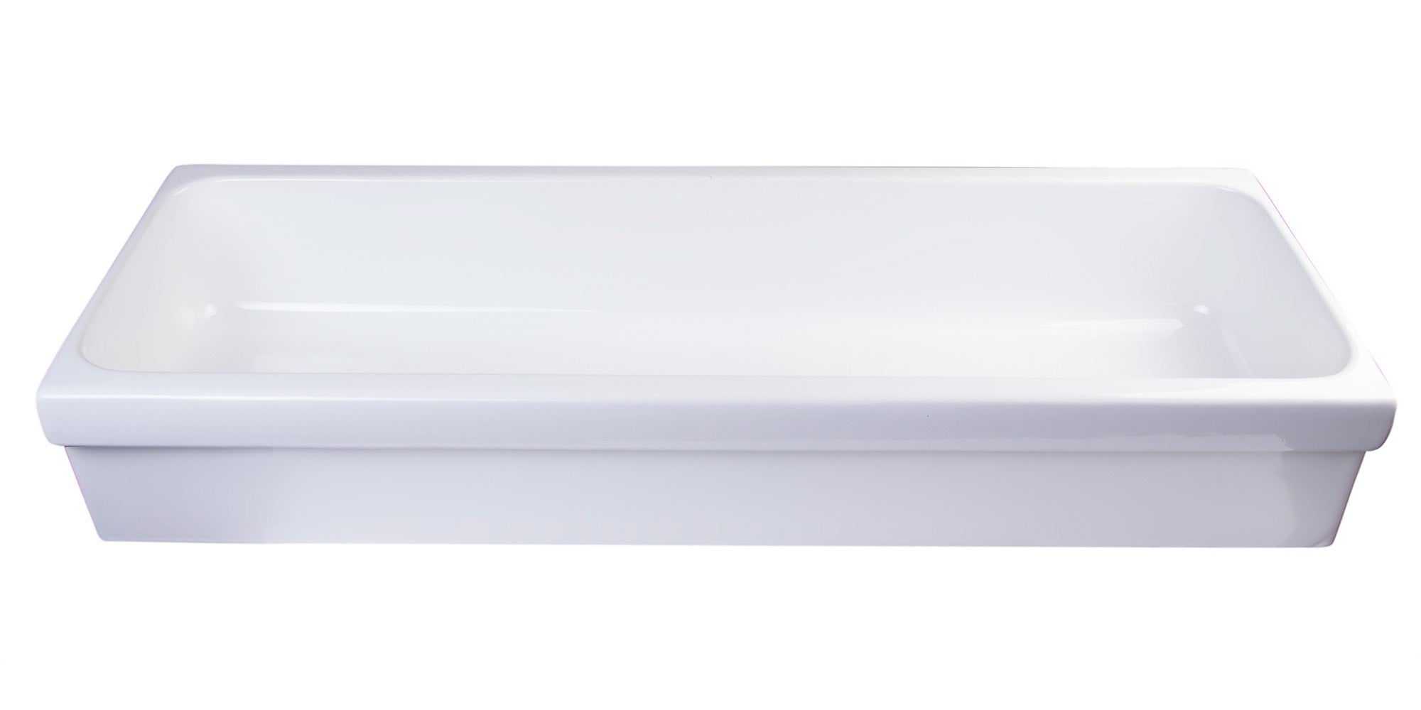 ALFI Brand - 48" White Above Mount Fireclay Bath Trough Sink | AB48TR ALFI Brand - 48" White Above Mount Fireclay Bath Trough Sink | AB48TR