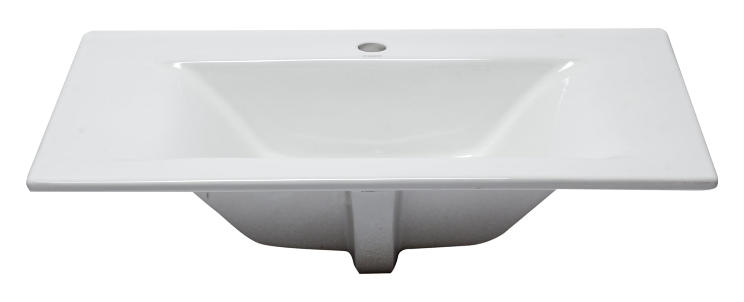 EAGO - White Ceramic 32"x19" Rectangular Drop In Sink | BB127 EAGO - White Ceramic 32"x19" Rectangular Drop In Sink | BB127