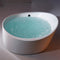 EAGO - 66" Round Free Standing Acrylic Air Bubble Bathtub | AM2130
