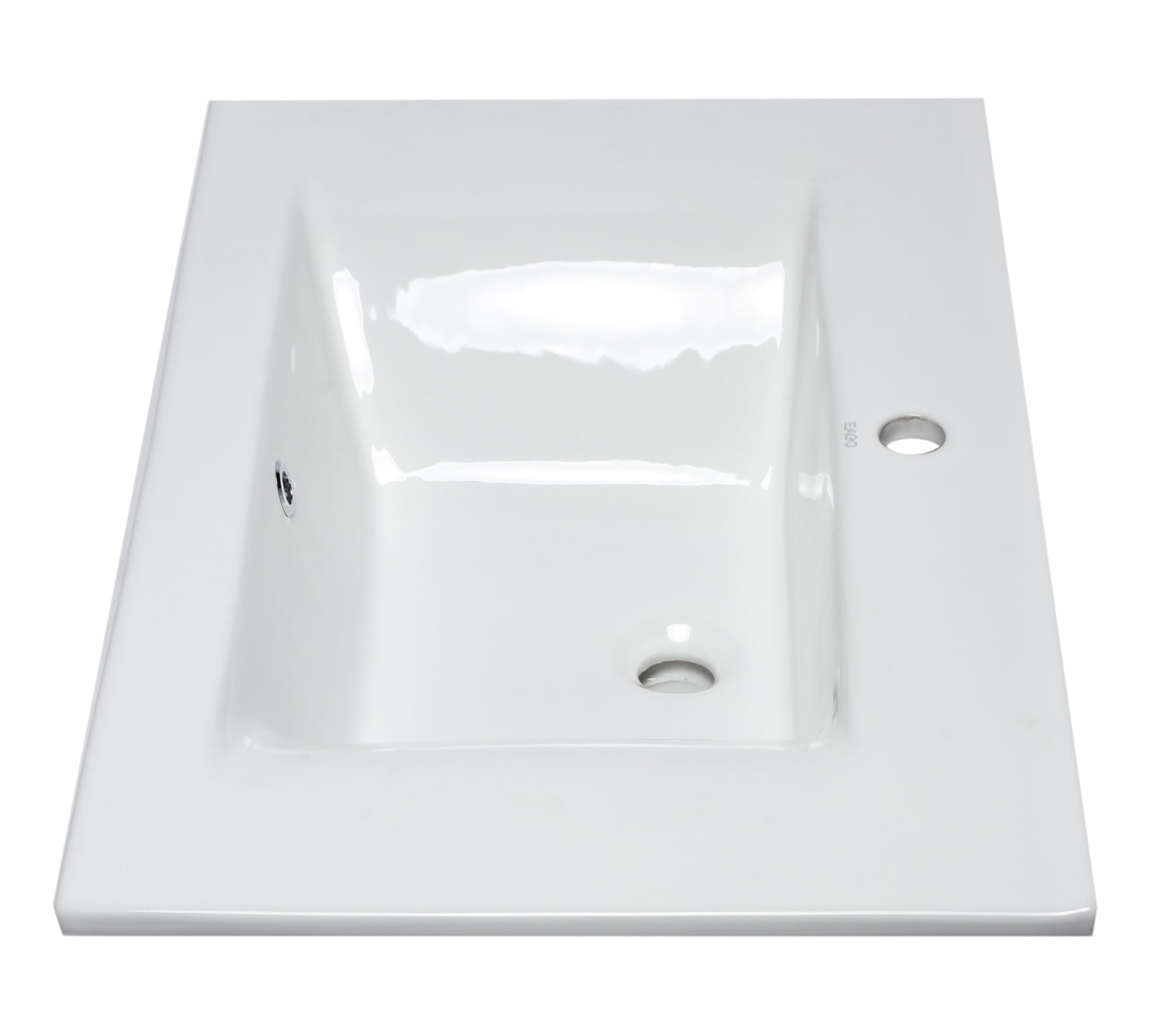EAGO - White Ceramic 32"x19" Rectangular Drop In Sink | BB127 EAGO - White Ceramic 32"x19" Rectangular Drop In Sink | BB127