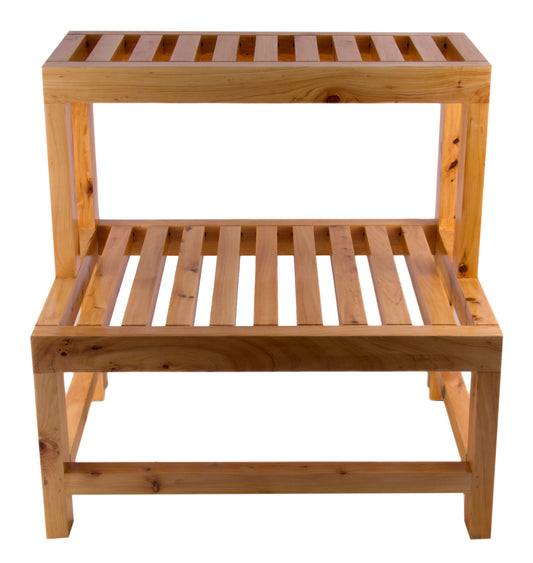 ALFI Brand - 20" Double Wooden Stepping Stool Multi-Purpose Accessory | AB4402