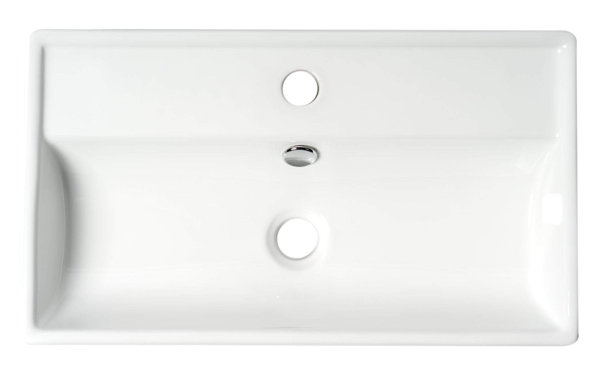 ALFI Brand - White 22" Rectangular Wall Mounted Ceramic Sink with Faucet Hole | ABC122 ALFI Brand - White 22" Rectangular Wall Mounted Ceramic Sink with Faucet Hole | ABC122