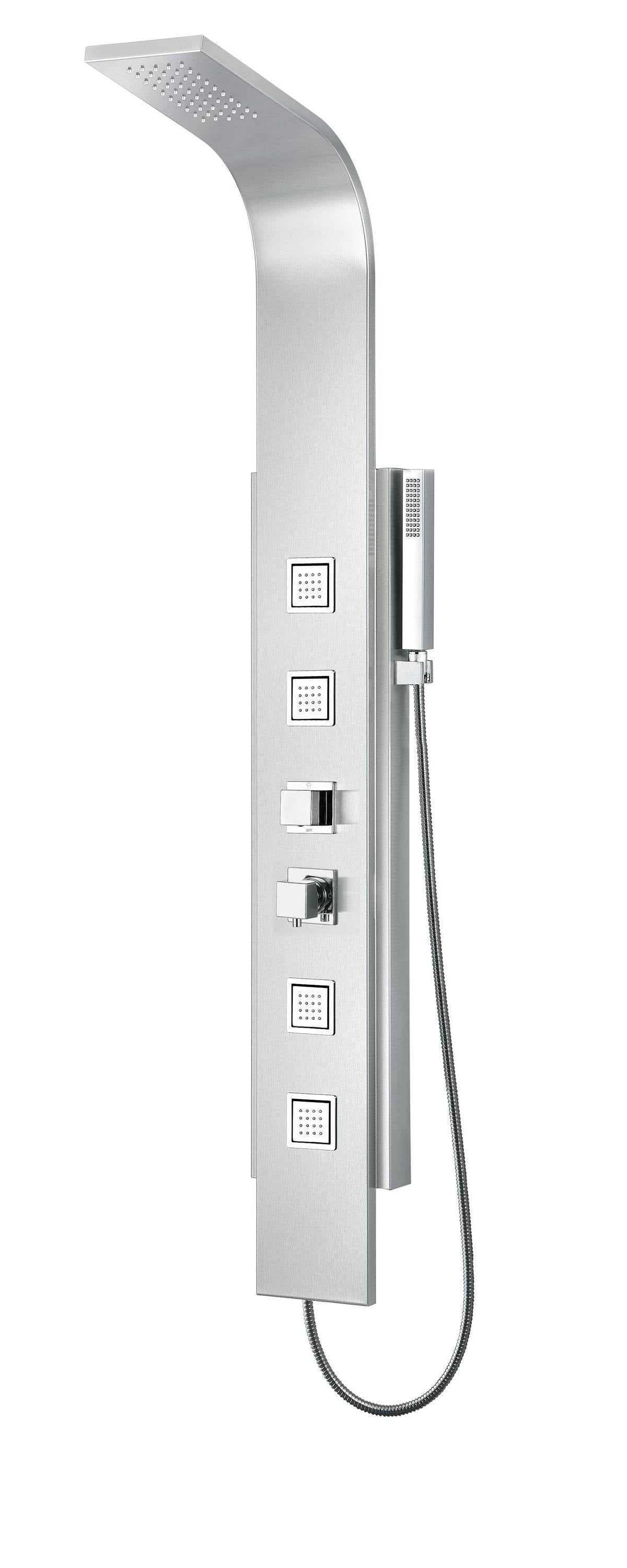 ALFI Brand - Modern Stainless Steel Shower Panel with 4 Body Sprays | ABSP10 ALFI Brand - Modern Stainless Steel Shower Panel with 4 Body Sprays | ABSP10