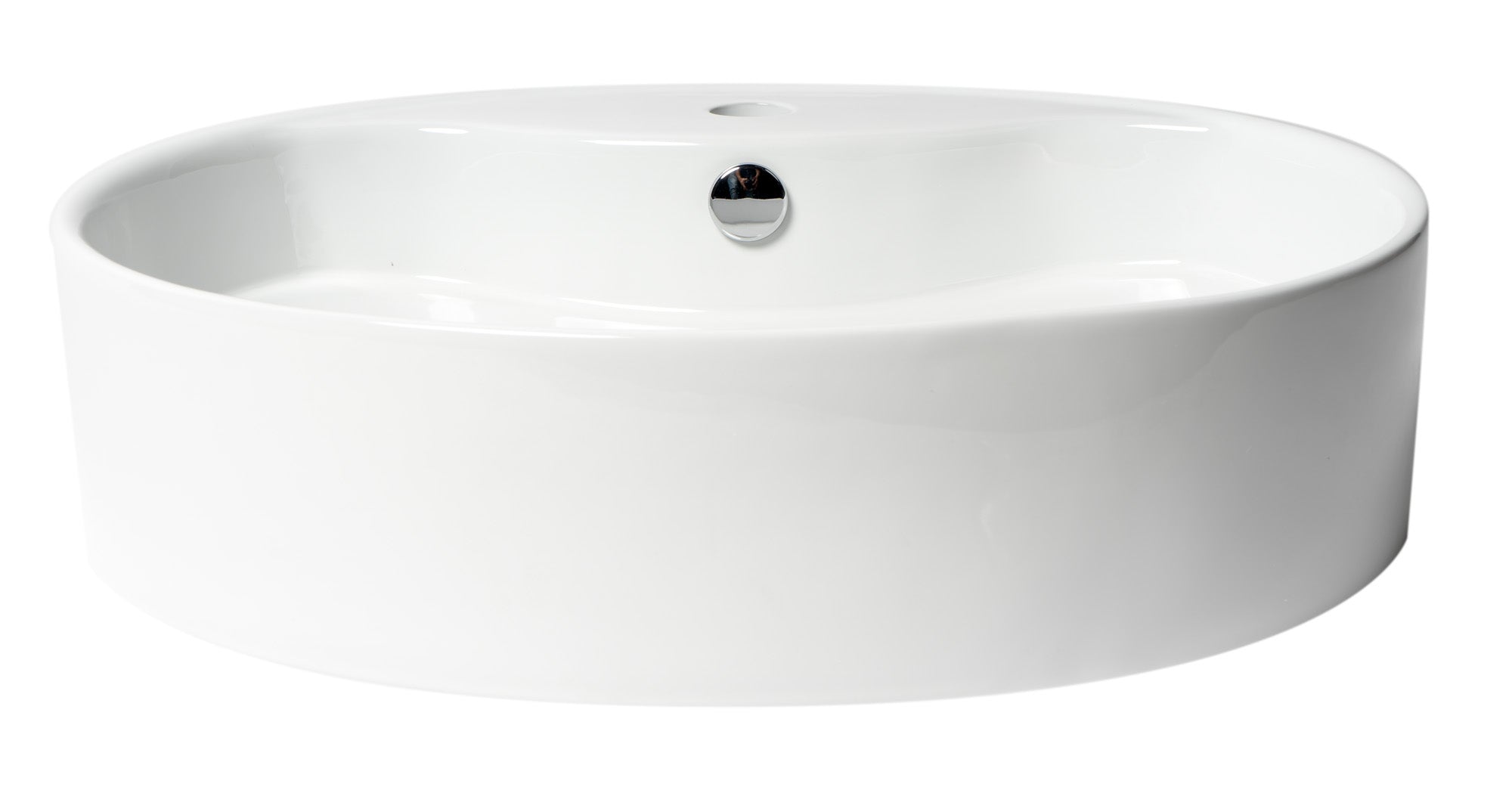 ALFI Brand - White 22" Oval Above Mount Ceramic Sink with Faucet Hole | ABC910 ALFI Brand - White 22" Oval Above Mount Ceramic Sink with Faucet Hole | ABC910