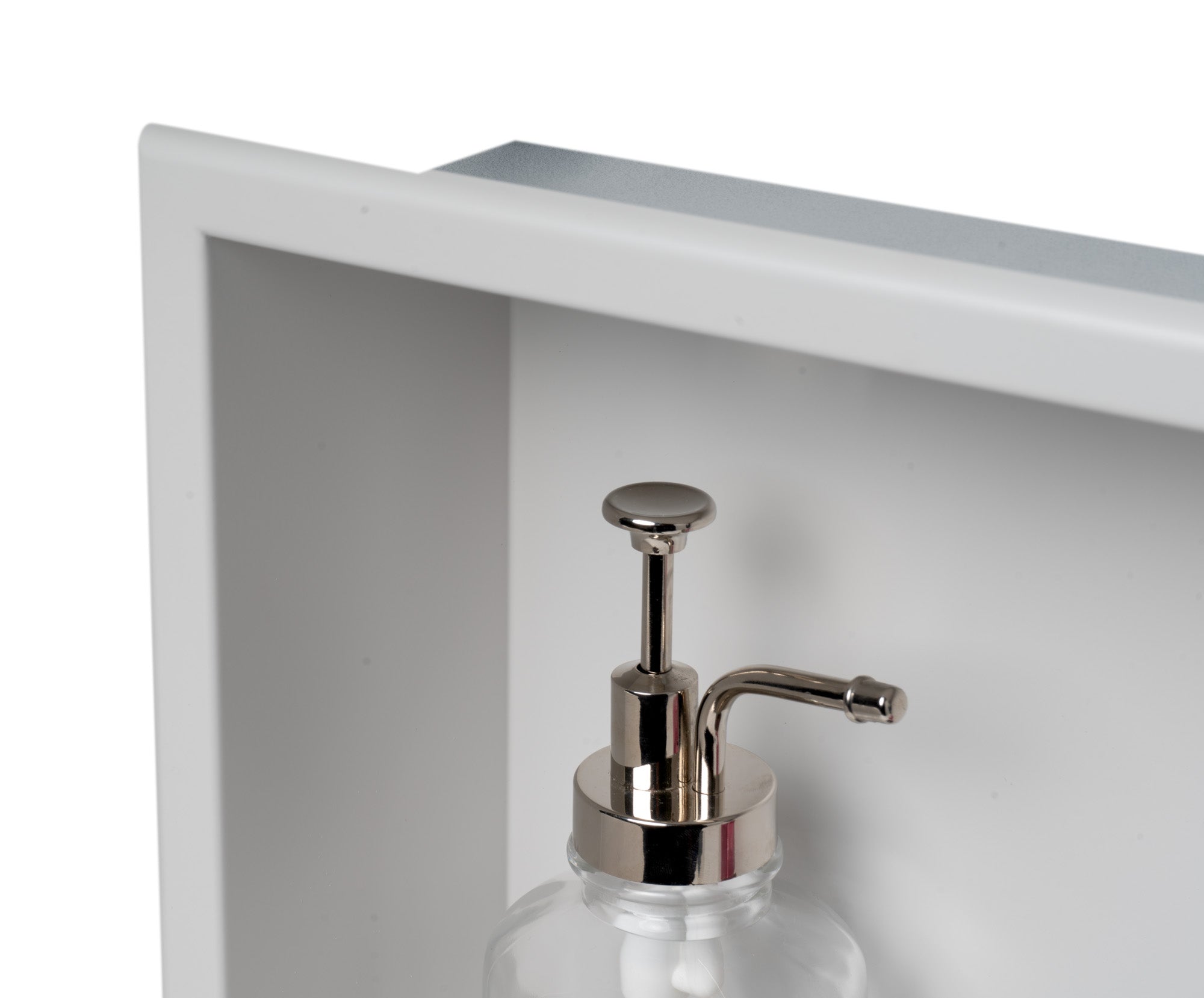 ALFI Brand - 24 x 12 White Matte Stainless Steel Horizontal Single Shelf Bath Shower Niche | ABNC2412-W ALFI Brand - 24 x 12 White Matte Stainless Steel Horizontal Single Shelf Bath Shower Niche | ABNC2412-W