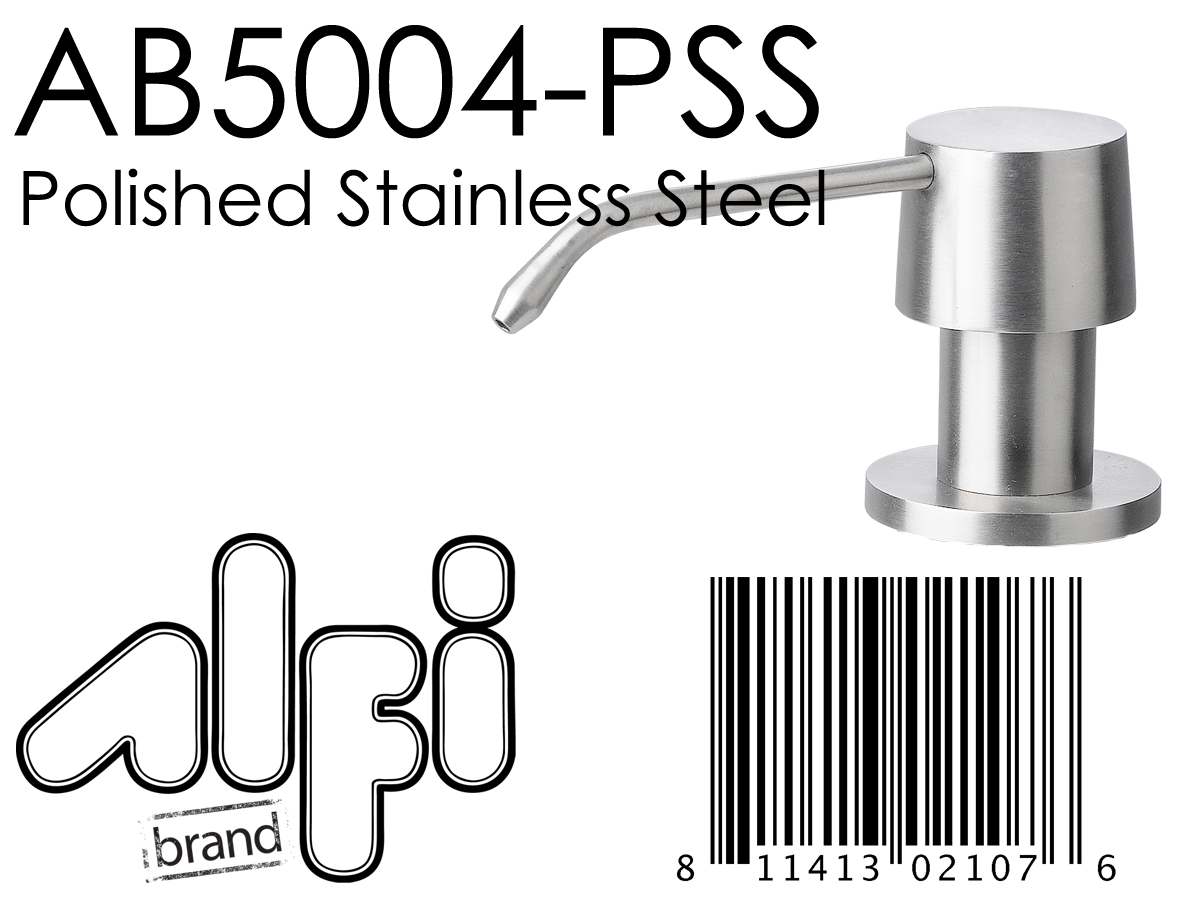 ALFI Brand - Solid Polished Stainless Steel Modern Soap Dispenser | AB5004-PSS ALFI Brand - Solid Polished Stainless Steel Modern Soap Dispenser | AB5004-PSS