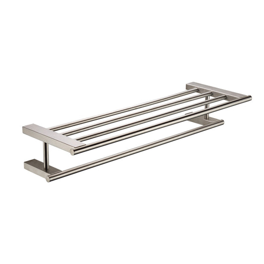 ALFI Brand - Brushed Nickel 26 inch Towel Bar & Shelf Bathroom Accessory | AB9564-BN
