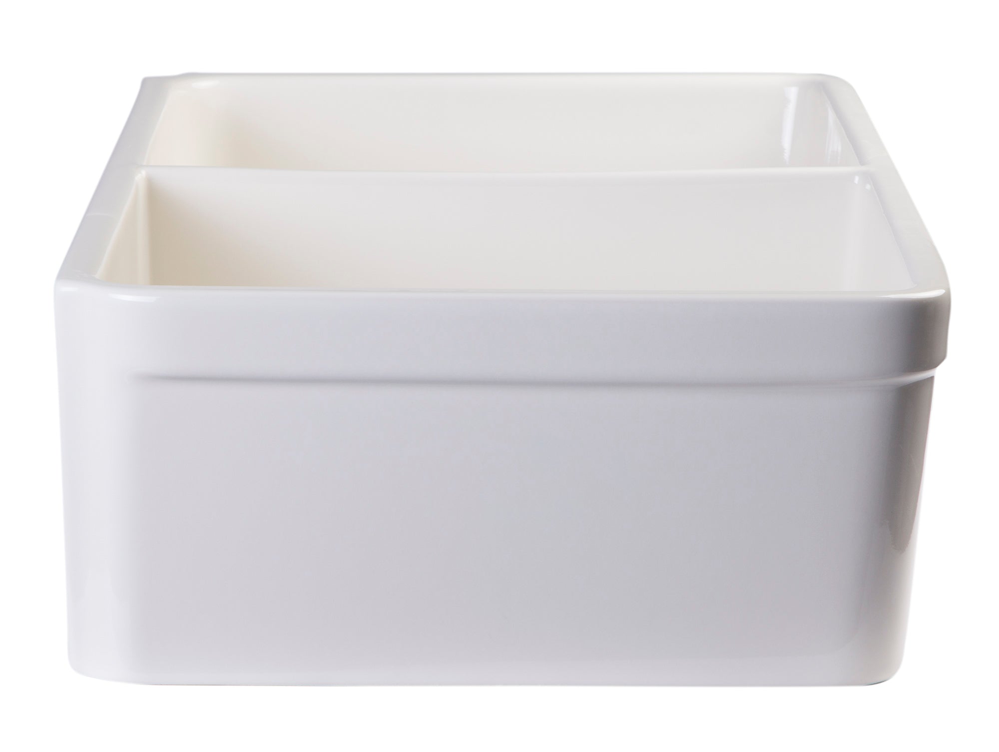 ALFI Brand - Biscuit 32" Double Bowl Lip Apron Fireclay Farmhouse Kitchen Sink with 1 3/4" Lip | AB512-B ALFI Brand - Biscuit 32" Double Bowl Lip Apron Fireclay Farmhouse Kitchen Sink with 1 3/4" Lip | AB512-B
