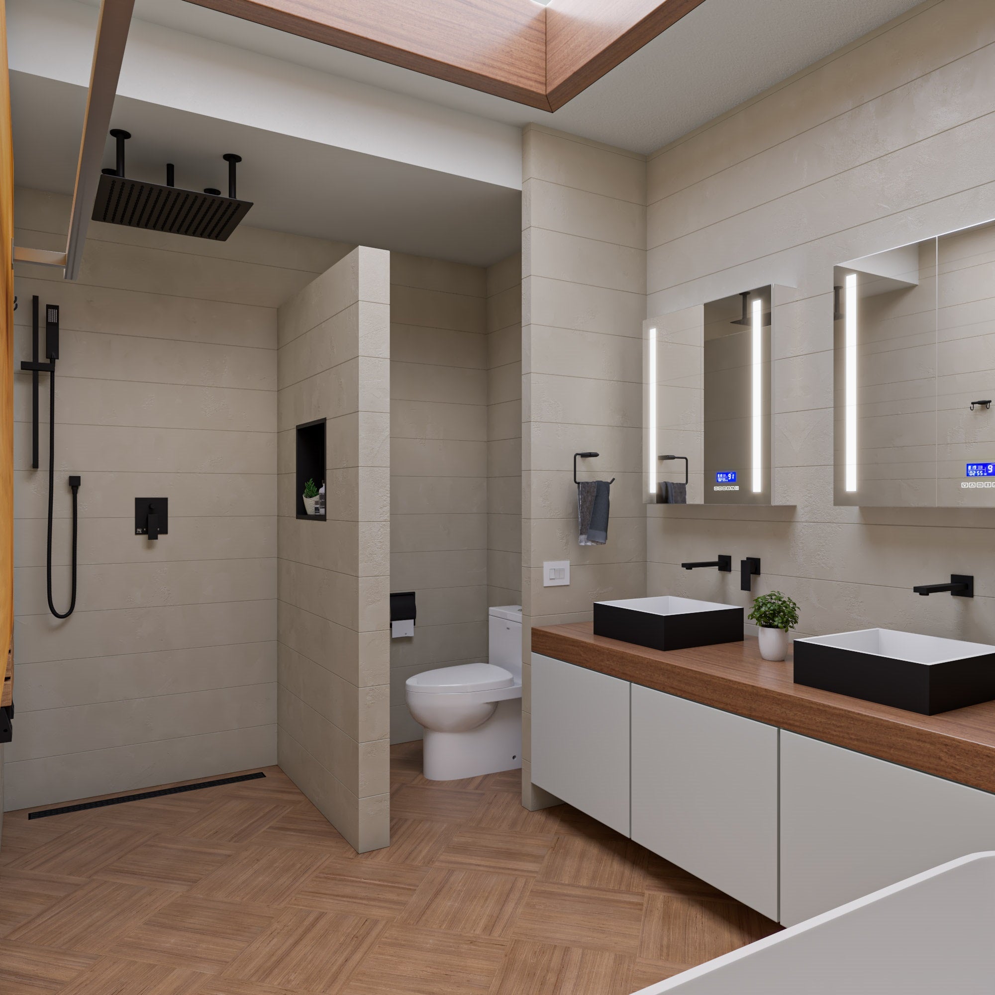 ALFI Brand - Black Matte Shower Valve with Square Lever Handle and Diverter | AB5601-BM ALFI Brand - Black Matte Shower Valve with Square Lever Handle and Diverter | AB5601-BM