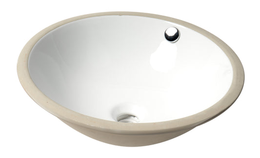 ALFI Brand - White 17" Round Undermount Ceramic Sink | ABC601
