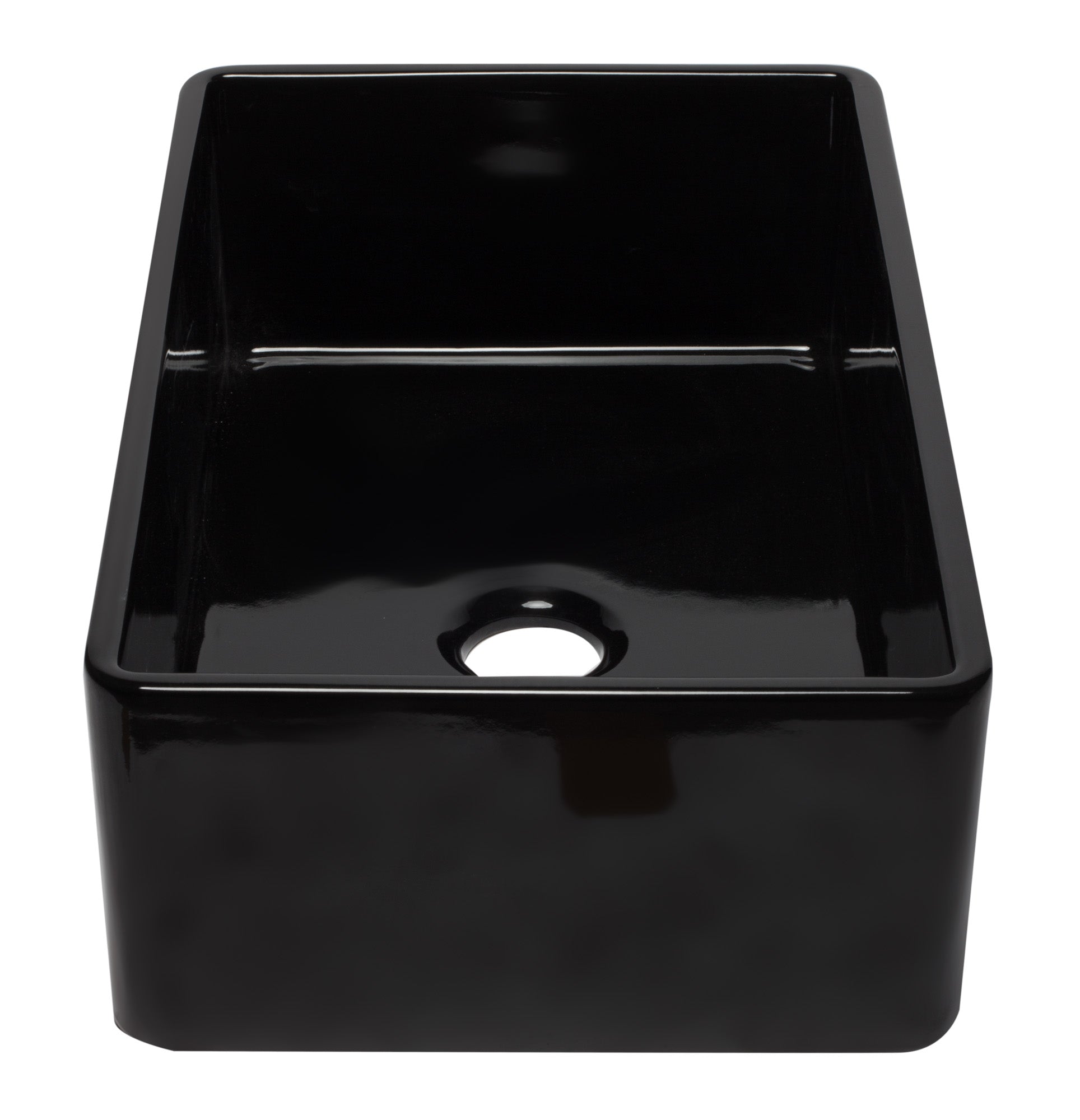 ALFI Brand - 33 inch Black Reversible Single Fireclay Farmhouse Kitchen Sink | AB3320SB-BG ALFI Brand - 33 inch Black Reversible Single Fireclay Farmhouse Kitchen Sink | AB3320SB-BG