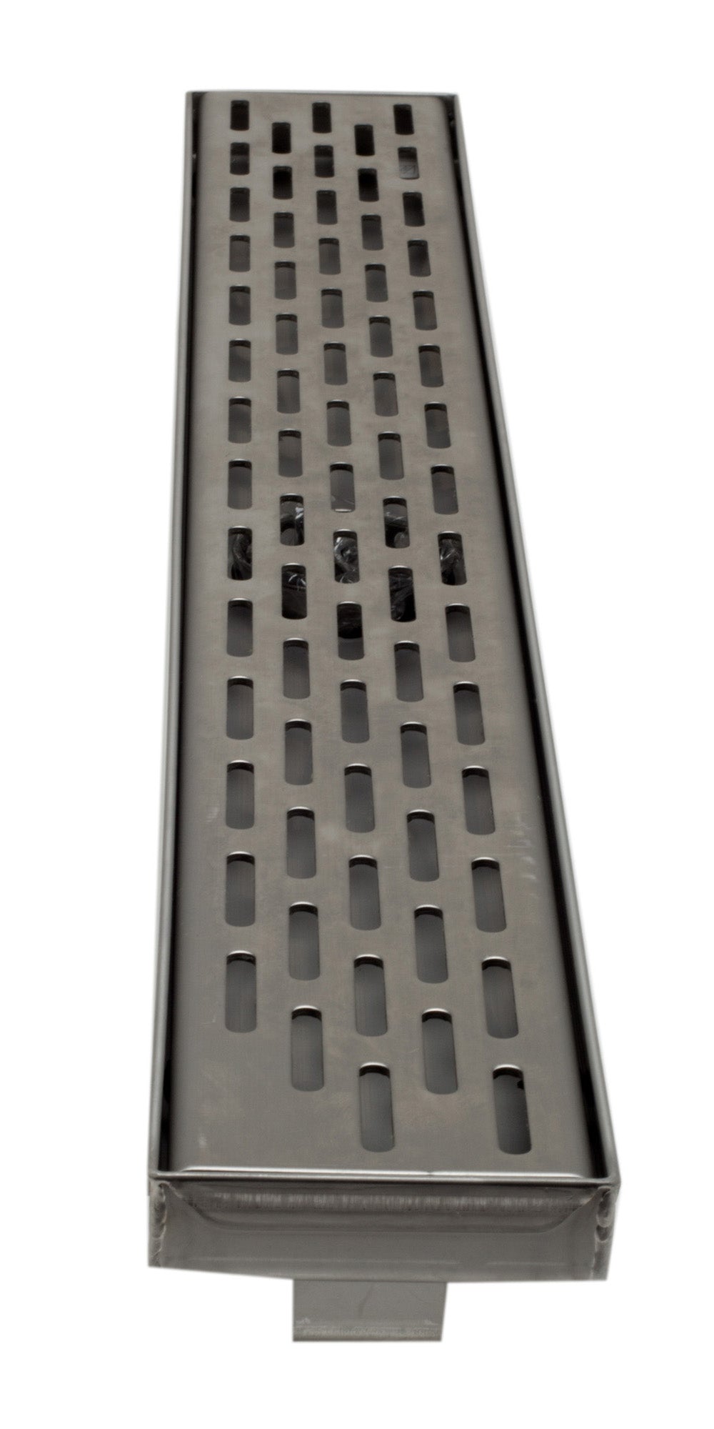 ALFI Brand - 24" Long Modern Stainless Steel Linear Shower Drain with Groove Holes | ABLD24C-BSS ALFI Brand - 24" Long Modern Stainless Steel Linear Shower Drain with Groove Holes | ABLD24C-BSS