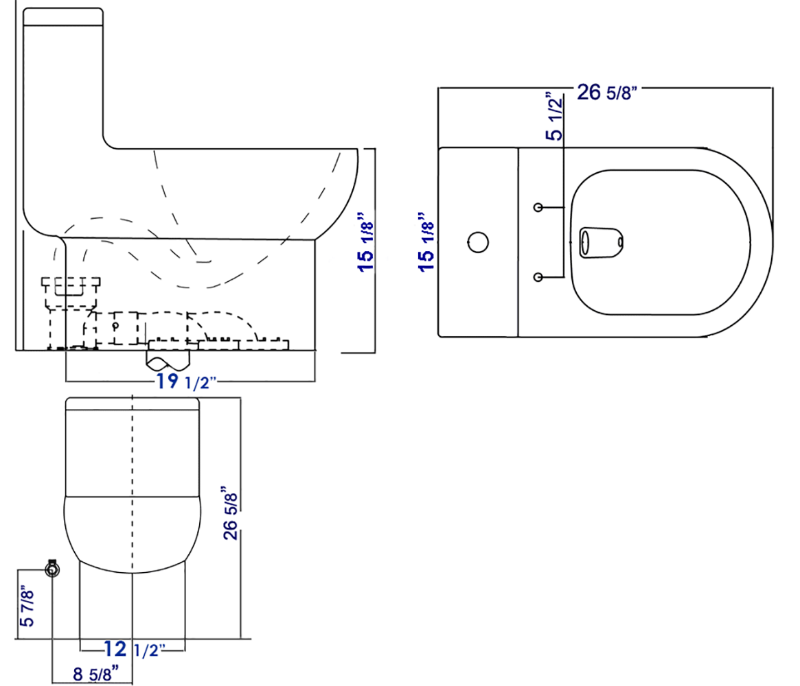 EAGO - DUAL FLUSH ONE PIECE ECO-FRIENDLY HIGH EFFICIENCY LOW FLUSH CERAMIC TOILET | TB351 EAGO - DUAL FLUSH ONE PIECE ECO-FRIENDLY HIGH EFFICIENCY LOW FLUSH CERAMIC TOILET | TB351