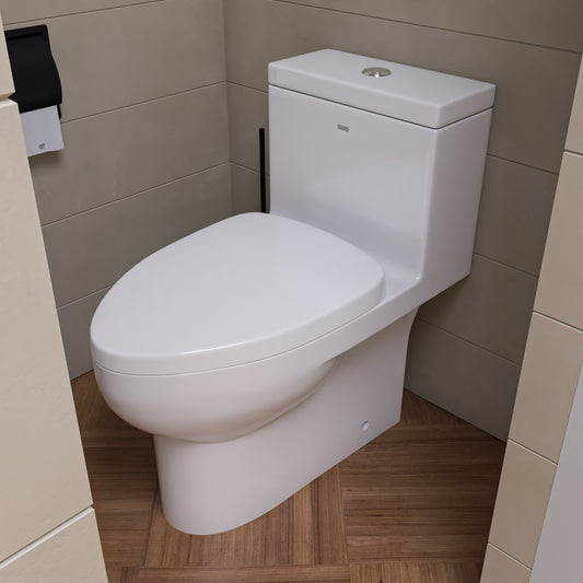 EAGO - DUAL FLUSH ONE PIECE ECO-FRIENDLY HIGH EFFICIENCY LOW FLUSH CERAMIC TOILET | TB359