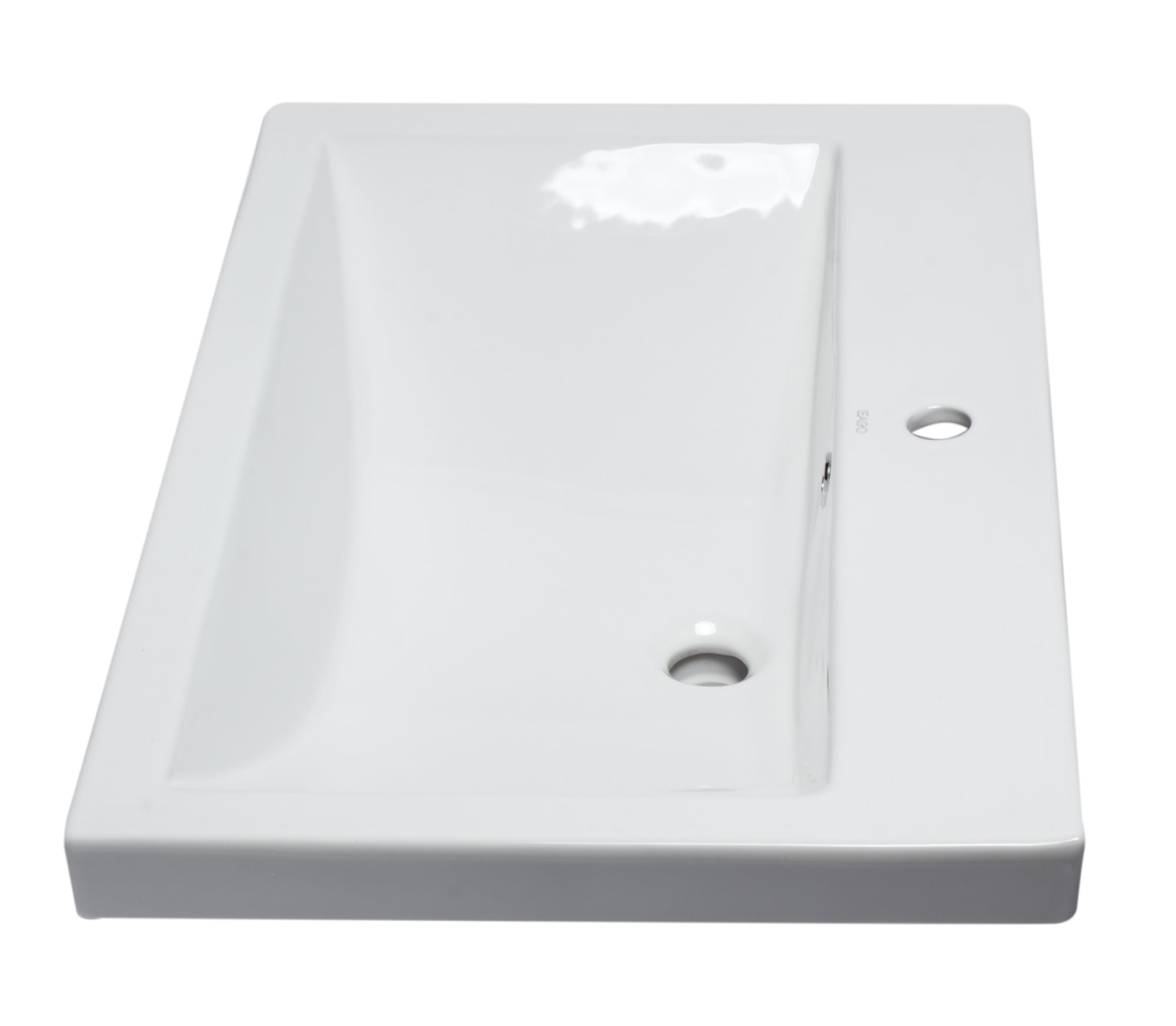 EAGO - White Ceramic 32"x19" Rectangular Drop In Sink | BH001 EAGO - White Ceramic 32"x19" Rectangular Drop In Sink | BH001