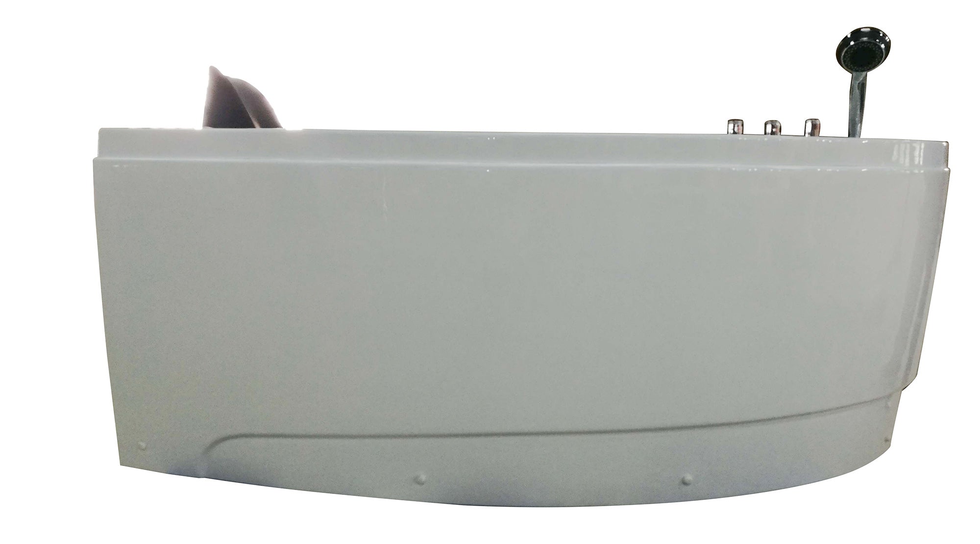 EAGO - 5' Single Person Corner White Acrylic Whirlpool Bath Tub - Drain on Right | AM161-R EAGO - 5' Single Person Corner White Acrylic Whirlpool Bath Tub - Drain on Right | AM161-R