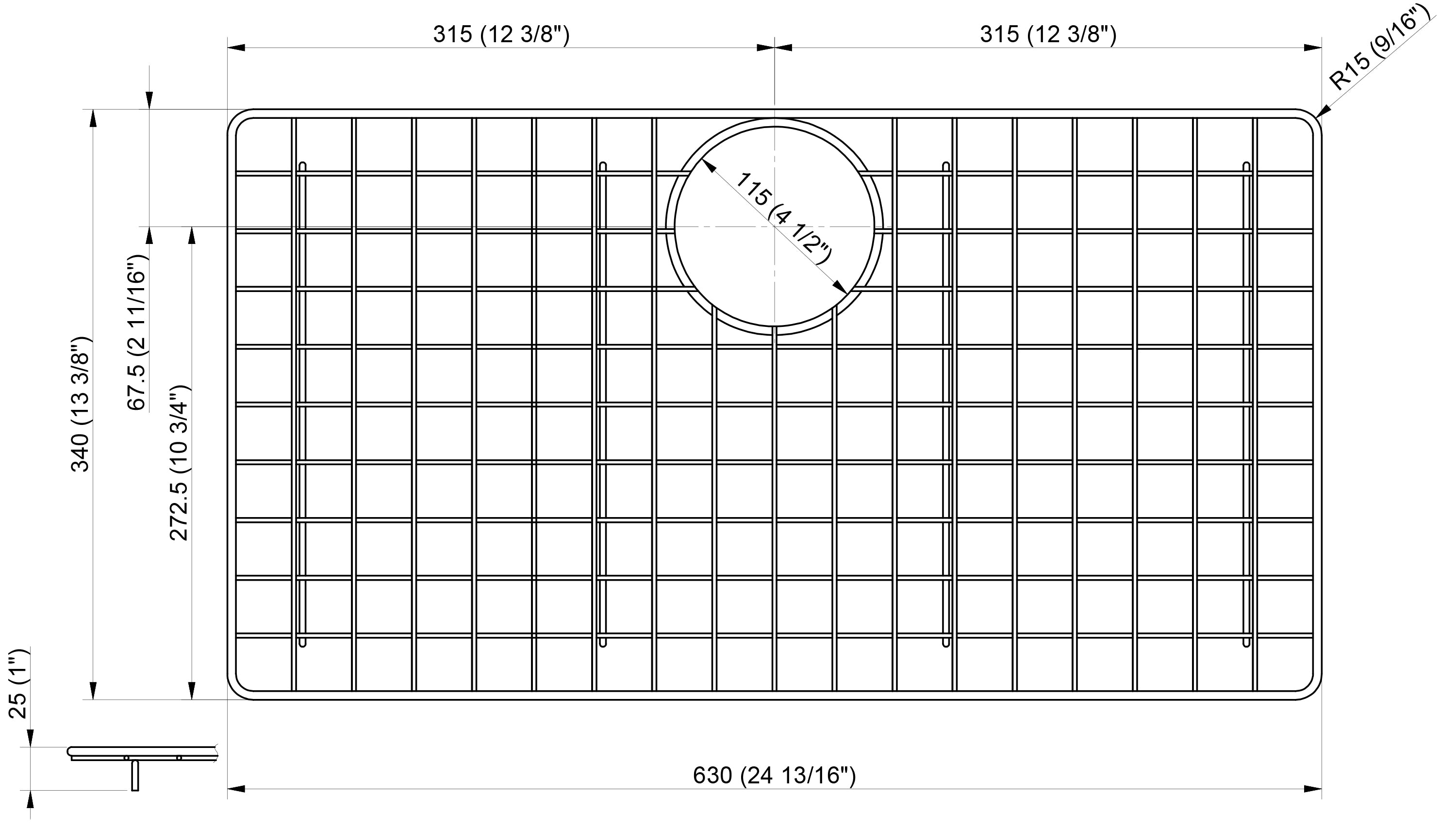 ALFI Brand - Stainless Steel Grid for AB3020DI and AB3020UM | ABGR3020 ALFI Brand - Stainless Steel Grid for AB3020DI and AB3020UM | ABGR3020