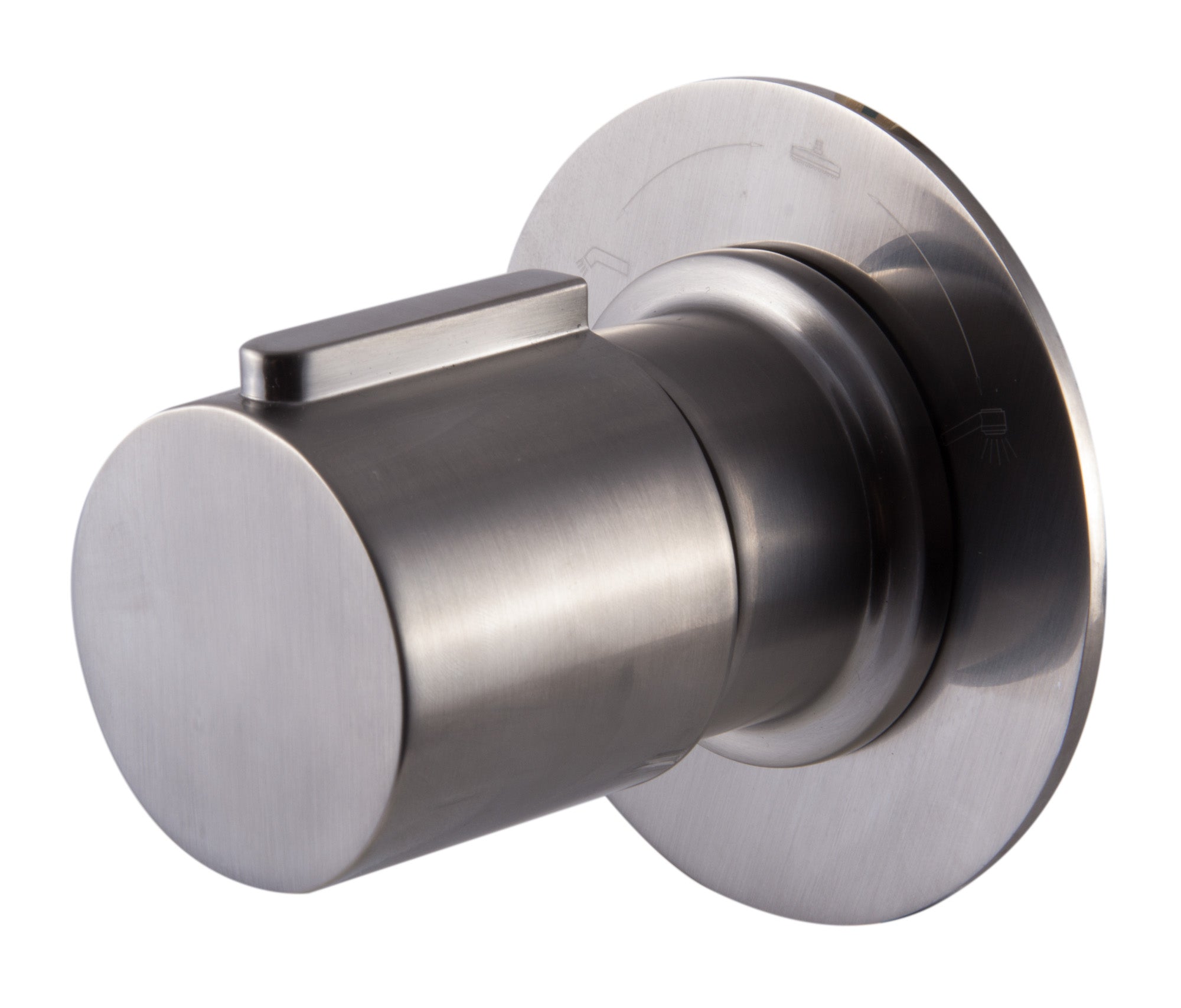 ALFI Brand - Brushed Nickel Modern Round 3 Way Shower Diverter | AB9101-BN ALFI Brand - Brushed Nickel Modern Round 3 Way Shower Diverter | AB9101-BN