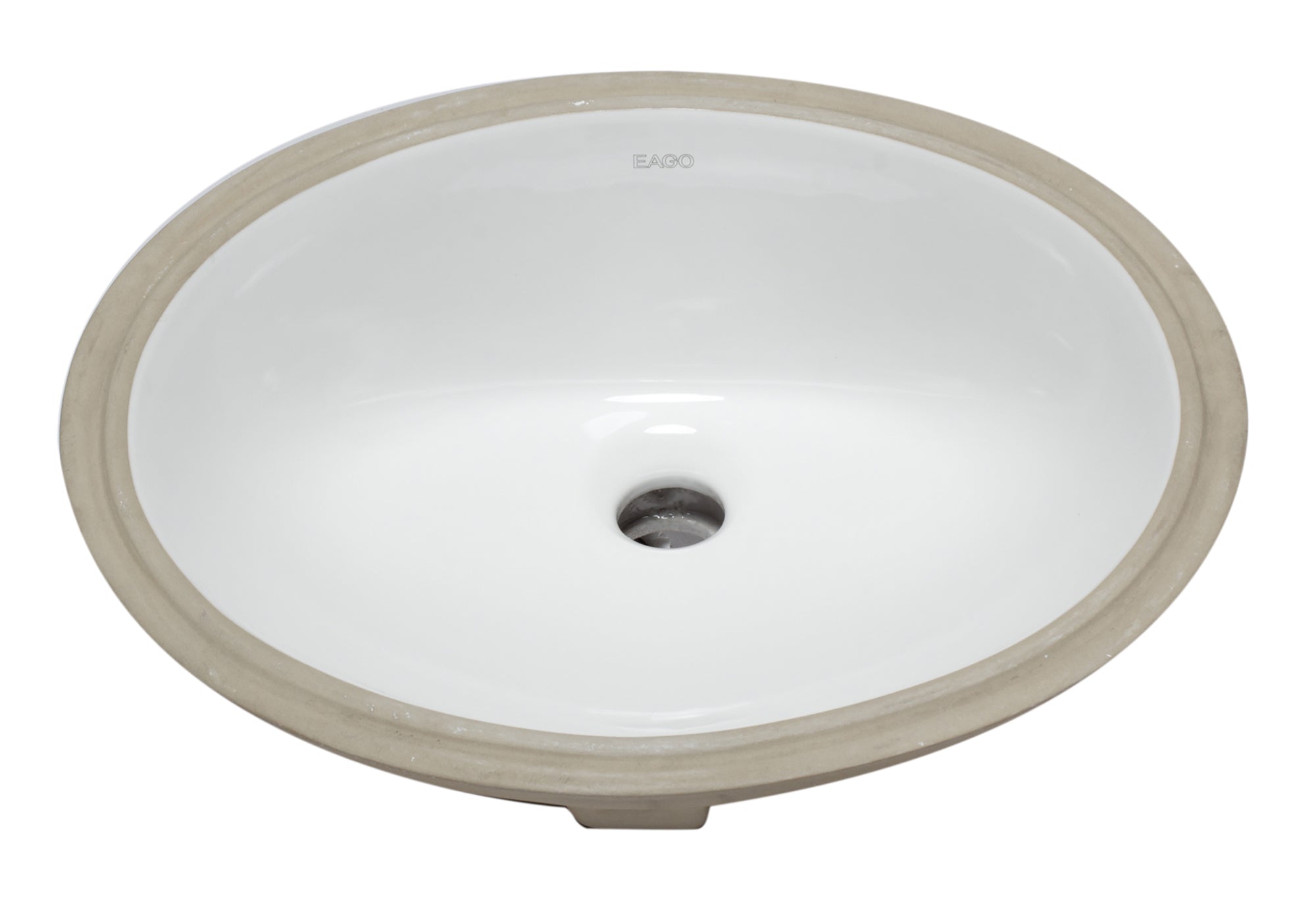 EAGO - White Ceramic 18"x15" Undermount Oval Bathroom Sink | BC224 EAGO - White Ceramic 18"x15" Undermount Oval Bathroom Sink | BC224