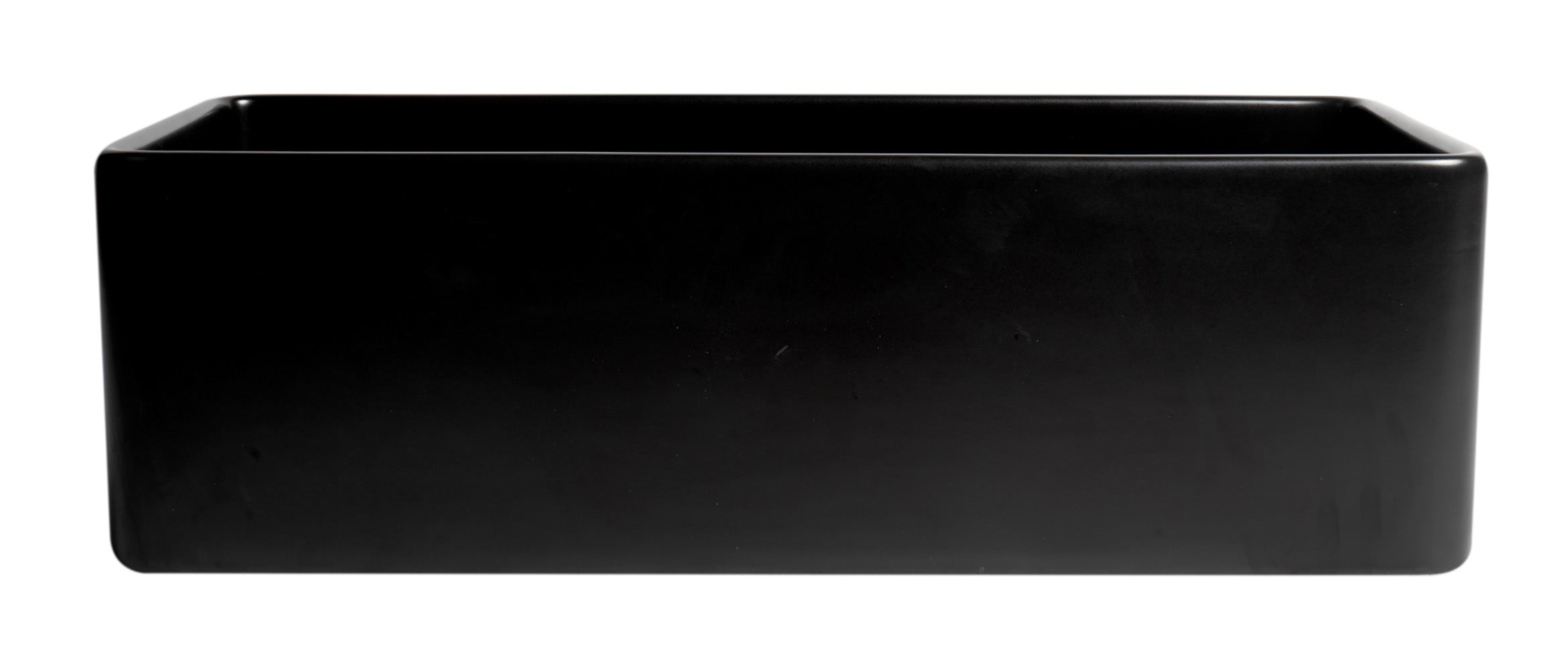 ALFI Brand - Black Matte Smooth Apron 33" x 18" Single Bowl Fireclay Farm Sink | ABF3318S-BM ALFI Brand - Black Matte Smooth Apron 33" x 18" Single Bowl Fireclay Farm Sink | ABF3318S-BM