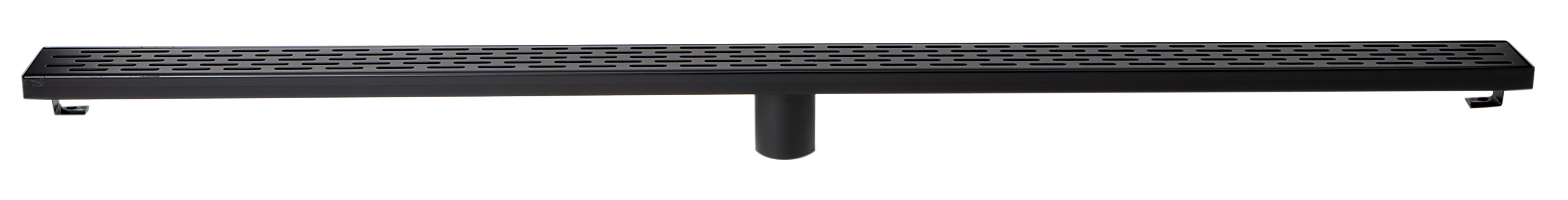 ALFI Brand - 47" Black Matte Stainless Steel Linear Shower Drain with Groove Holes | ABLD47C-BM ALFI Brand - 47" Black Matte Stainless Steel Linear Shower Drain with Groove Holes | ABLD47C-BM