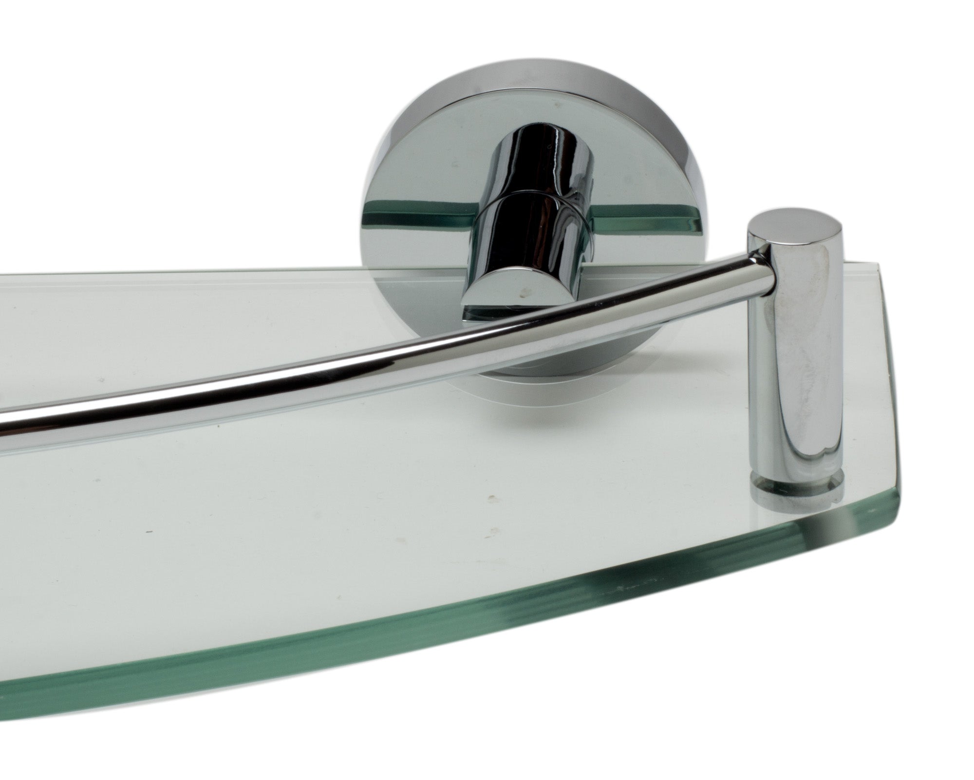 ALFI Brand - Polished Chrome Wall Mounted Glass Shower Shelf Bathroom Accessory | AB9547 ALFI Brand - Polished Chrome Wall Mounted Glass Shower Shelf Bathroom Accessory | AB9547