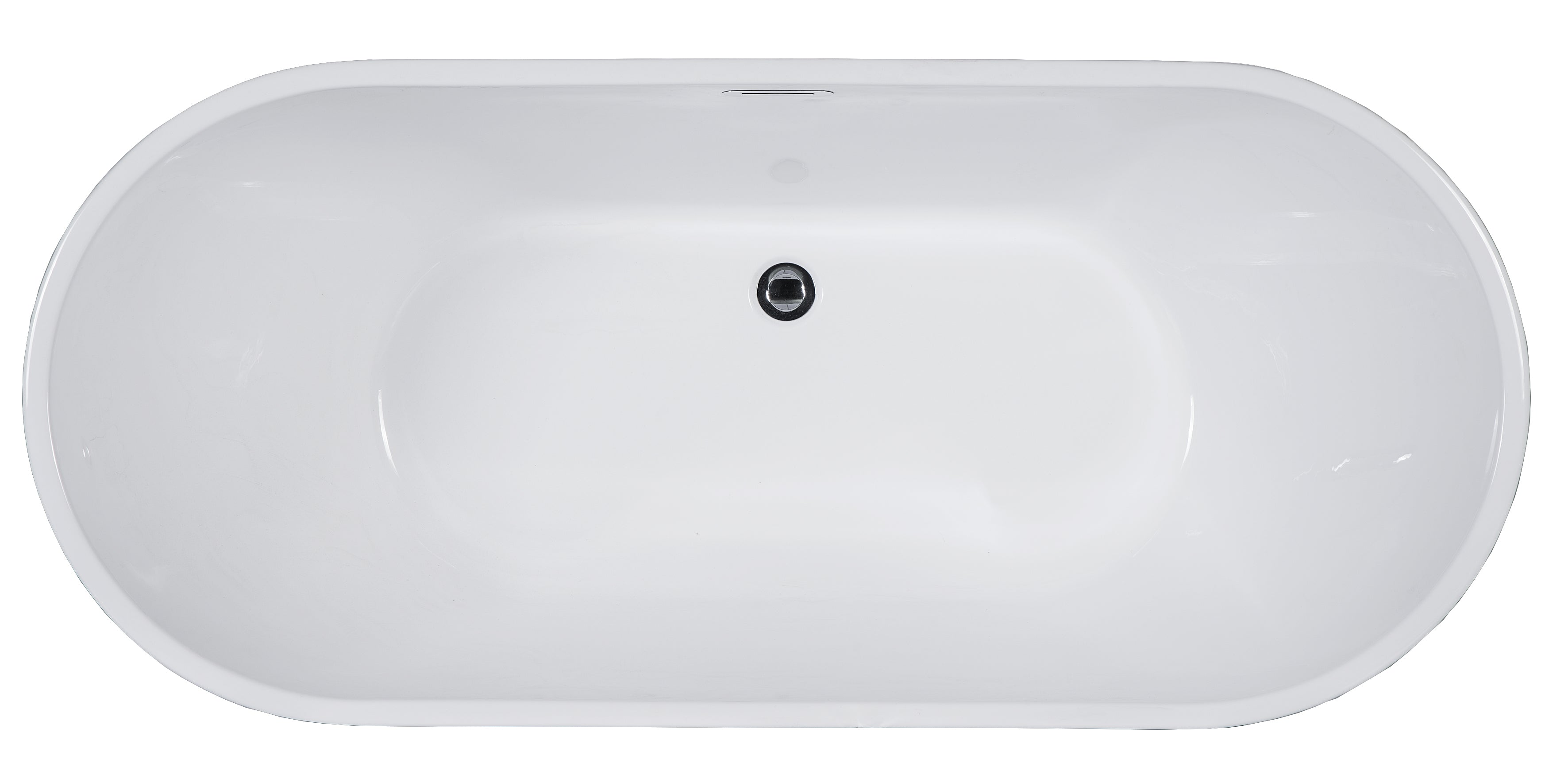 ALFI Brand - 59 inch White Oval Acrylic Free Standing Soaking Bathtub | AB8838 ALFI Brand - 59 inch White Oval Acrylic Free Standing Soaking Bathtub | AB8838
