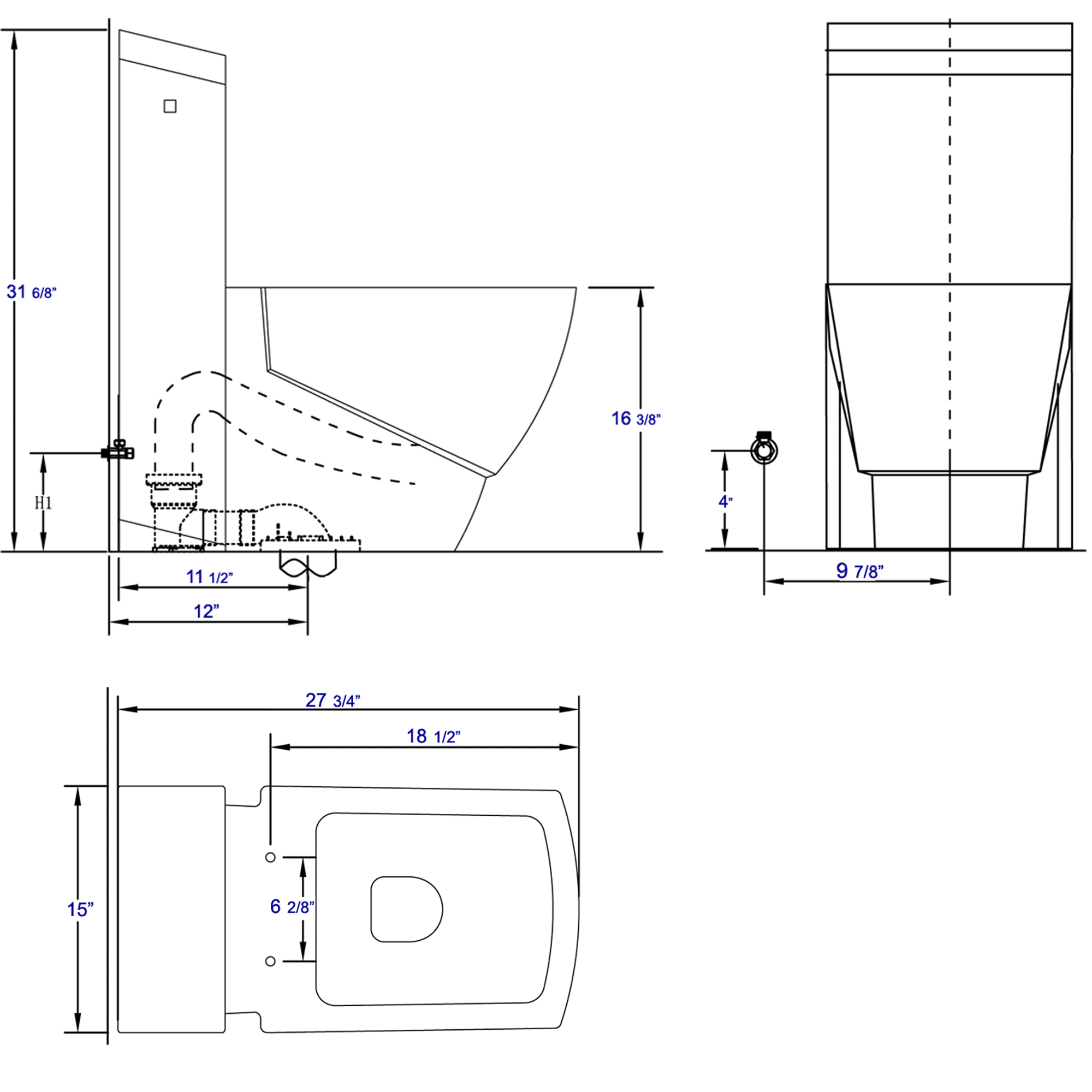 EAGO - ONE PIECE HIGH EFFICIENCY LOW FLUSH ECO-FRIENDLY CERAMIC TOILET | TB336 EAGO - ONE PIECE HIGH EFFICIENCY LOW FLUSH ECO-FRIENDLY CERAMIC TOILET | TB336