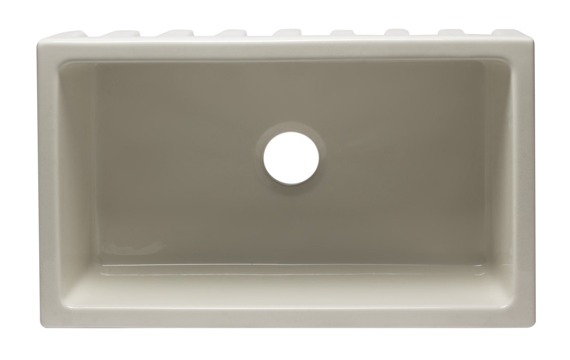 ALFI Brand - 30 inch Biscuit Reversible Smooth / Fluted Single Bowl Fireclay Farm Sink | AB3018HS-B ALFI Brand - 30 inch Biscuit Reversible Smooth / Fluted Single Bowl Fireclay Farm Sink | AB3018HS-B