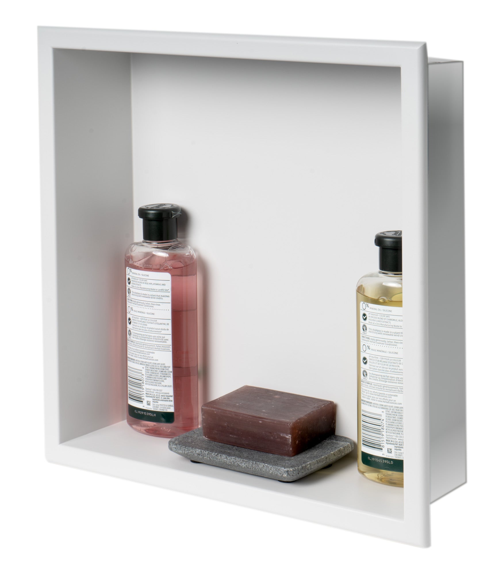 ALFI Brand - 16" x 16" White Matte Stainless Steel Square Single Shelf Bath Shower Niche | ABNC1616-W ALFI Brand - 16" x 16" White Matte Stainless Steel Square Single Shelf Bath Shower Niche | ABNC1616-W