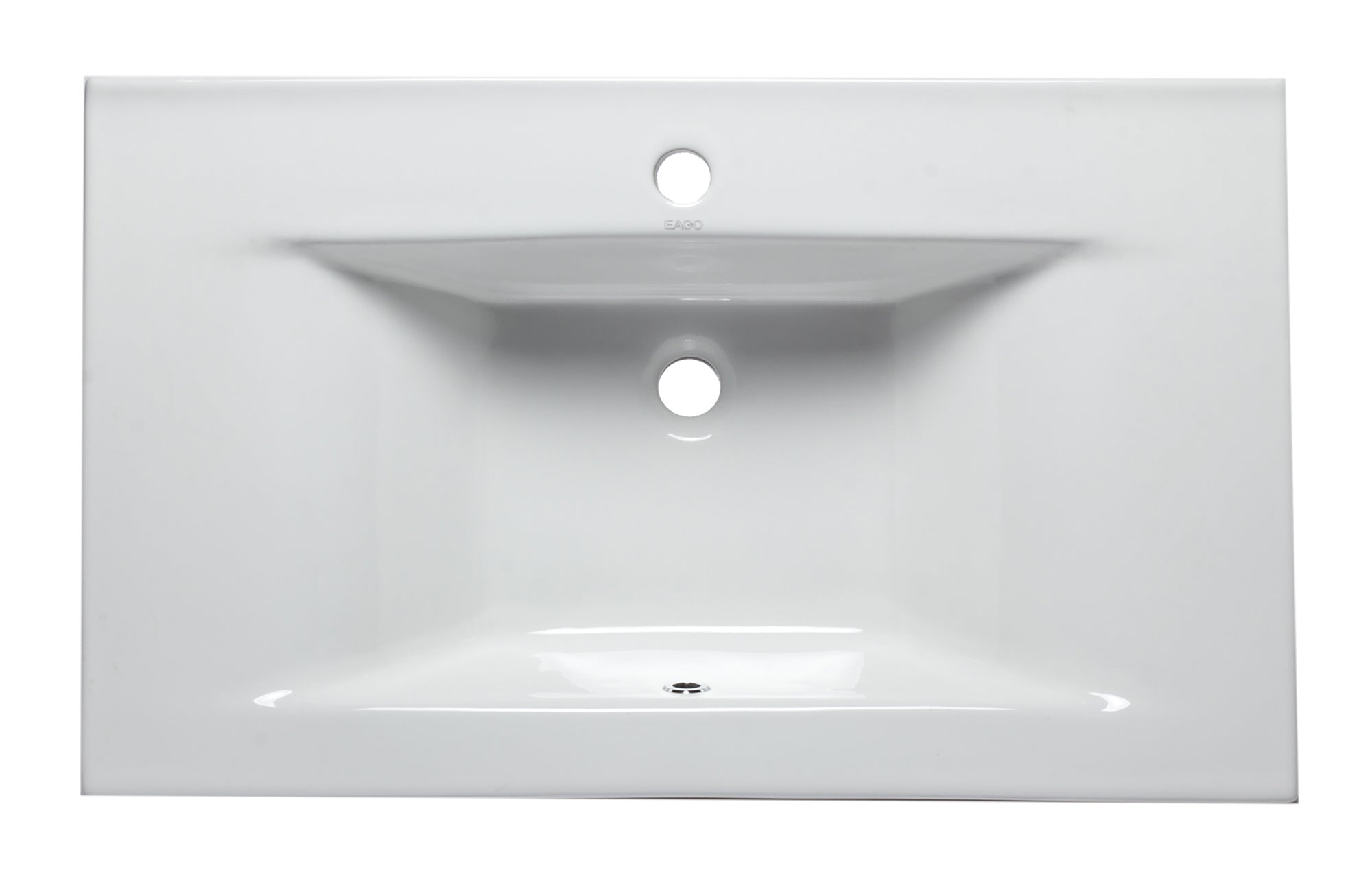 EAGO - White Ceramic 32"x19" Rectangular Drop In Sink | BB127 EAGO - White Ceramic 32"x19" Rectangular Drop In Sink | BB127
