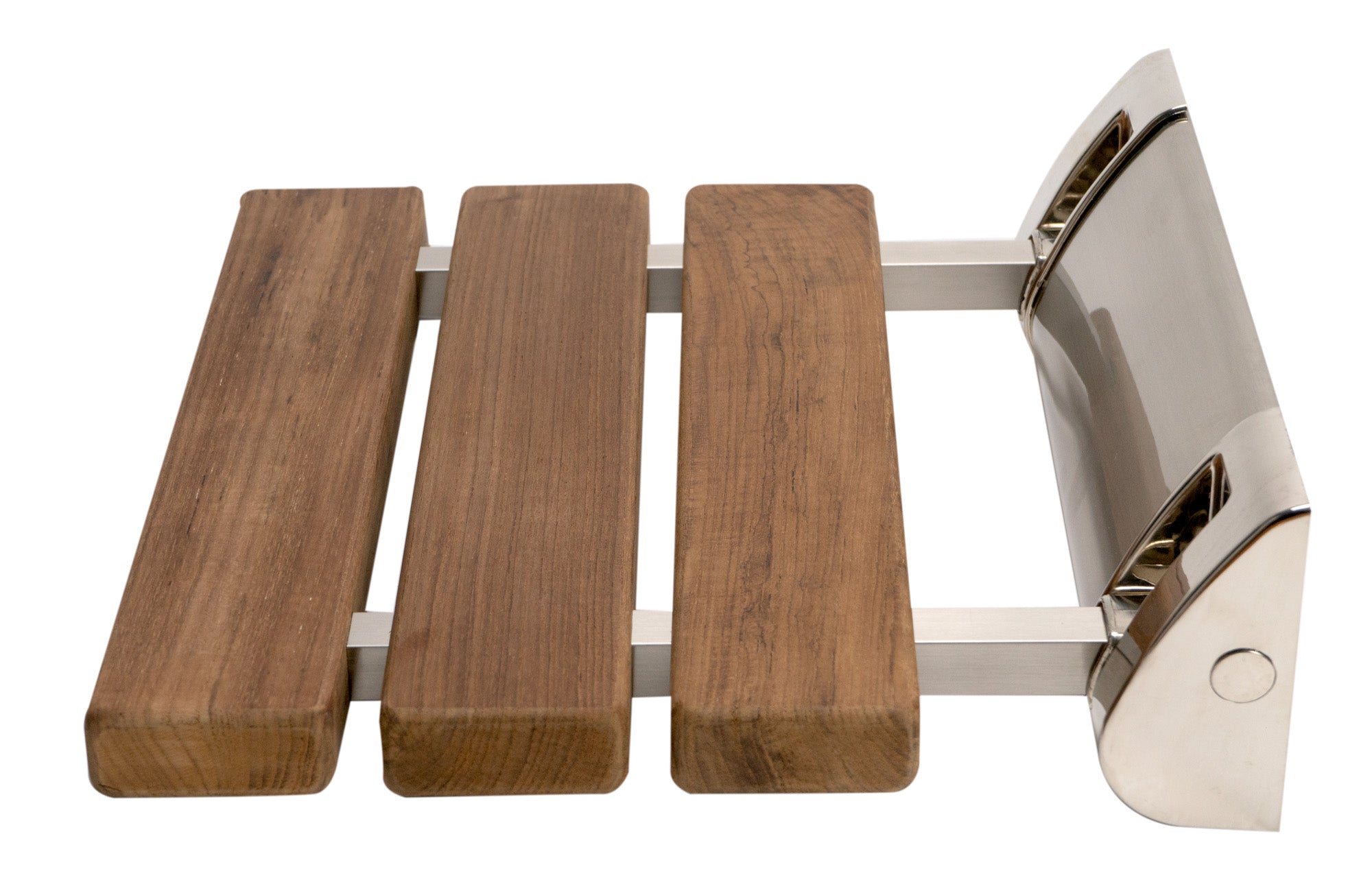 ALFI Brand - Brushed Nickel 14" Folding Teak Wood Shower Seat Bench | ABS14-BN ALFI Brand - Brushed Nickel 14" Folding Teak Wood Shower Seat Bench | ABS14-BN